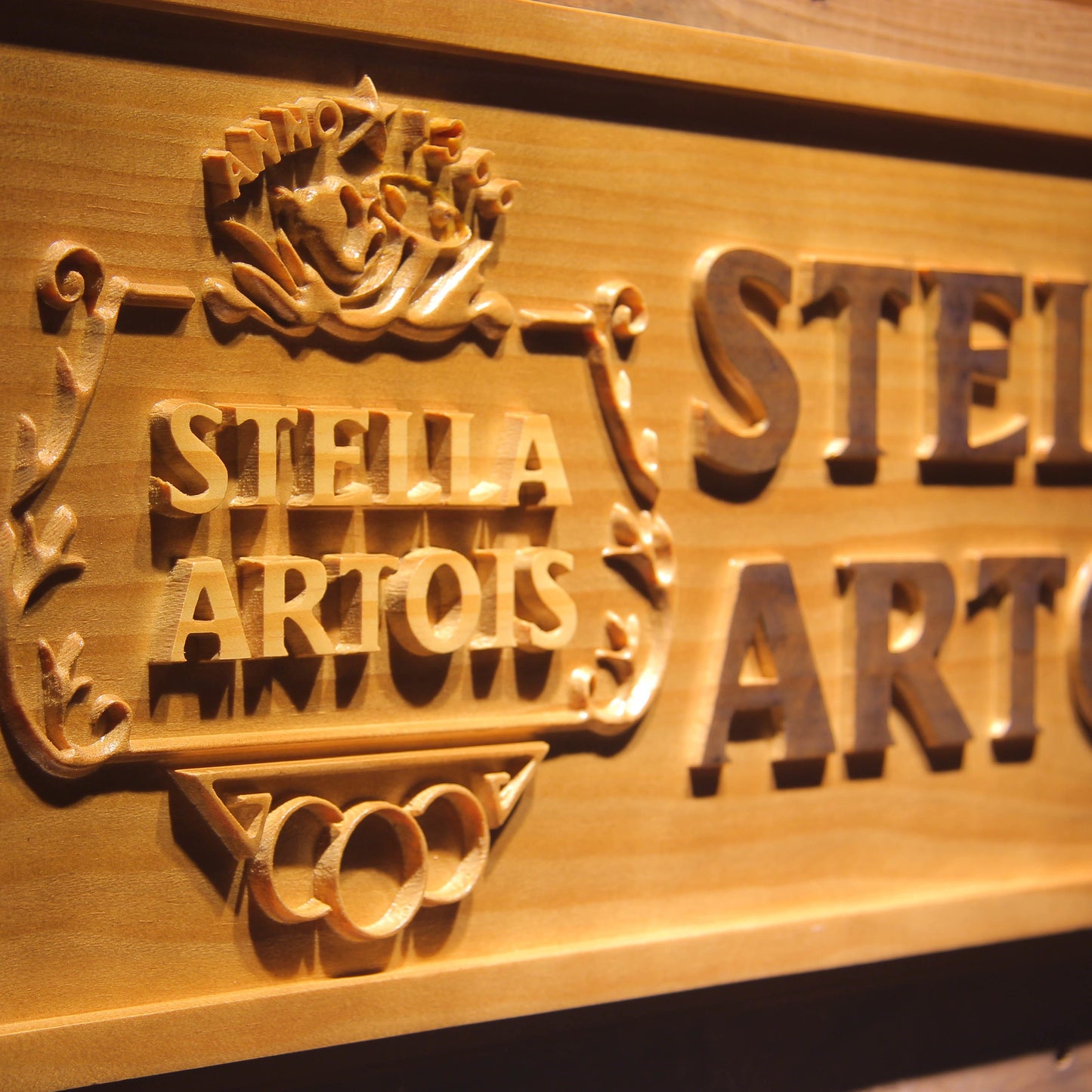 Stella Artois  3D Wooden Signs by Woody Signs Co. - Handmade Crafted Unique Wooden Creative
