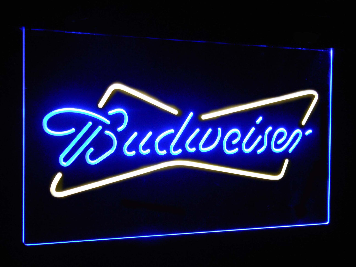 Budweiser Classic  Bar Decoration Gift Dual Color Led Neon Light Signs st6-a2009 by Woody Signs Co. - Handmade Crafted Unique Wooden Creative