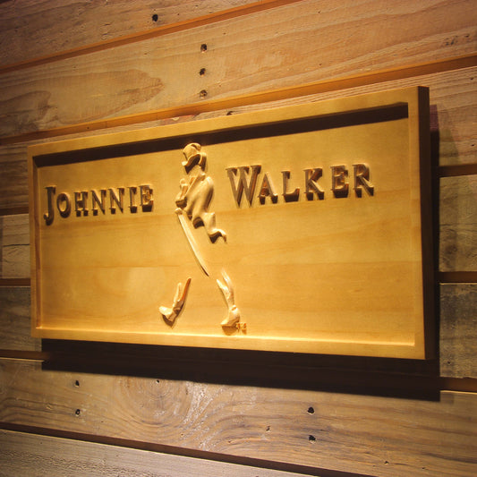 Johnnie Walker Whiskey 3D Wooden Signs by Woody Signs Co. - Handmade Crafted Unique Wooden Creative