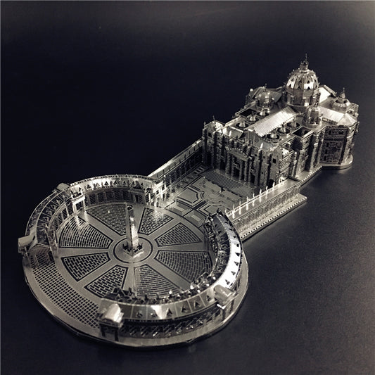 3D Metal model kit 1:1000 STPETER'S BASILICA  Model DIY 3D by Woody Signs Co. - Handmade Crafted Unique Wooden Creative