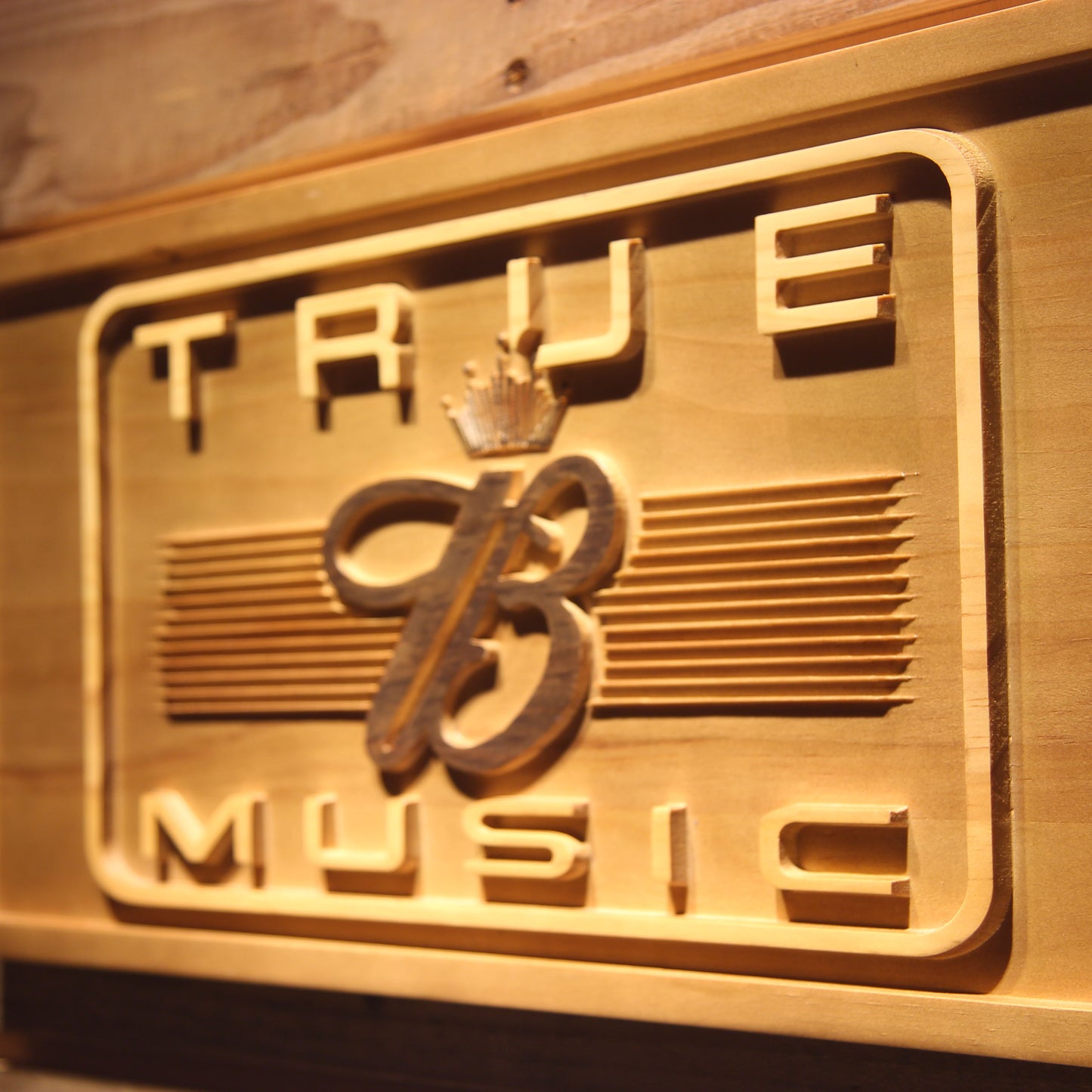 Budweiser True Music  3D Wooden Bar Signs by Woody Signs Co. - Handmade Crafted Unique Wooden Creative