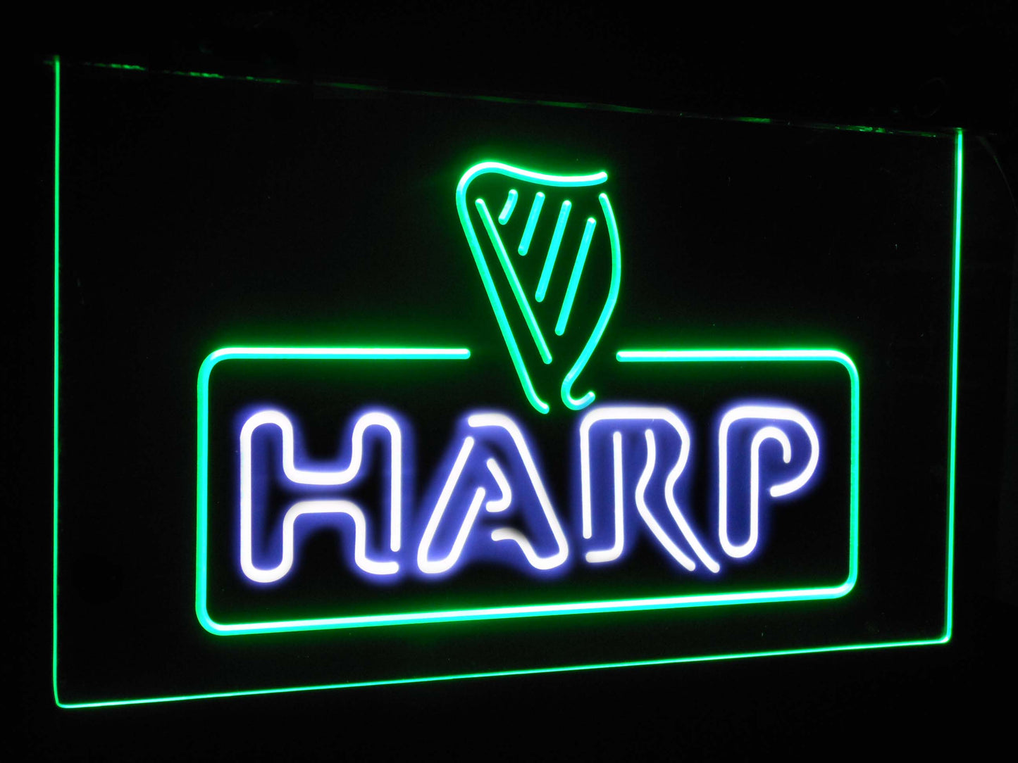 Harp  Bar Decoration Gift Dual Color Led Neon Light Signs st6-a2001 by Woody Signs Co. - Handmade Crafted Unique Wooden Creative