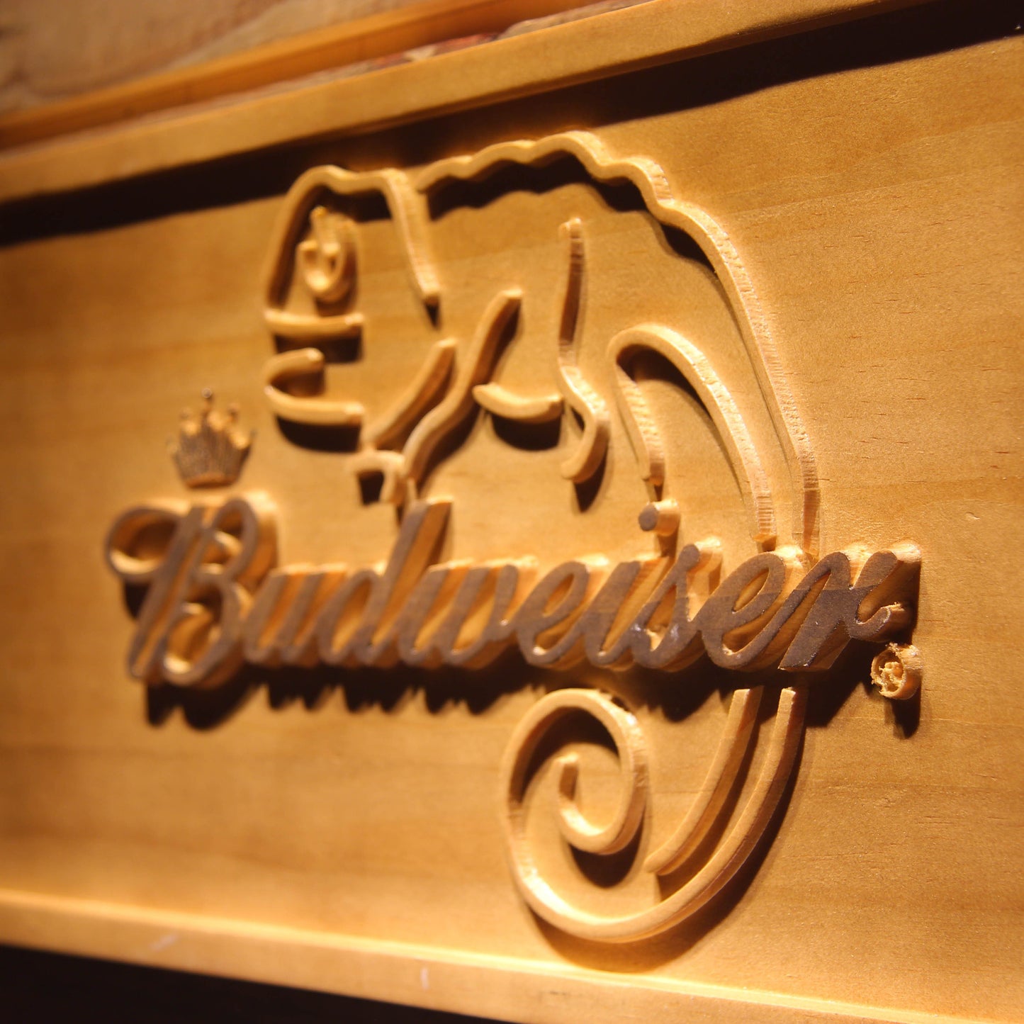 Budweiser Lizard  3D Wooden Signs by Woody Signs Co. - Handmade Crafted Unique Wooden Creative