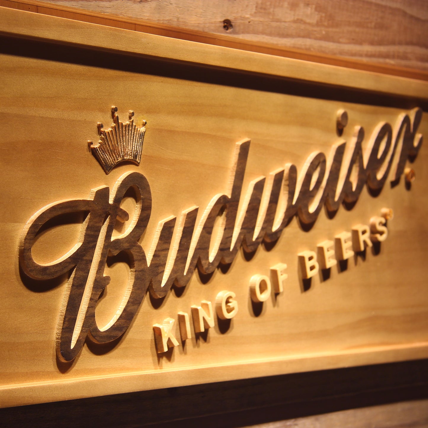 Budweiser  3D Wooden Signs by Woody Signs Co. - Handmade Crafted Unique Wooden Creative