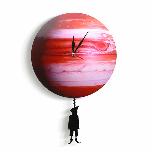 Swinging on The Jupiter Planet Wall Clock Bedroom Solar System Astronomy Decoration Space Pendulum Swinging Wall Clock by Woody Signs Co. - Handmade Crafted Unique Wooden Creative