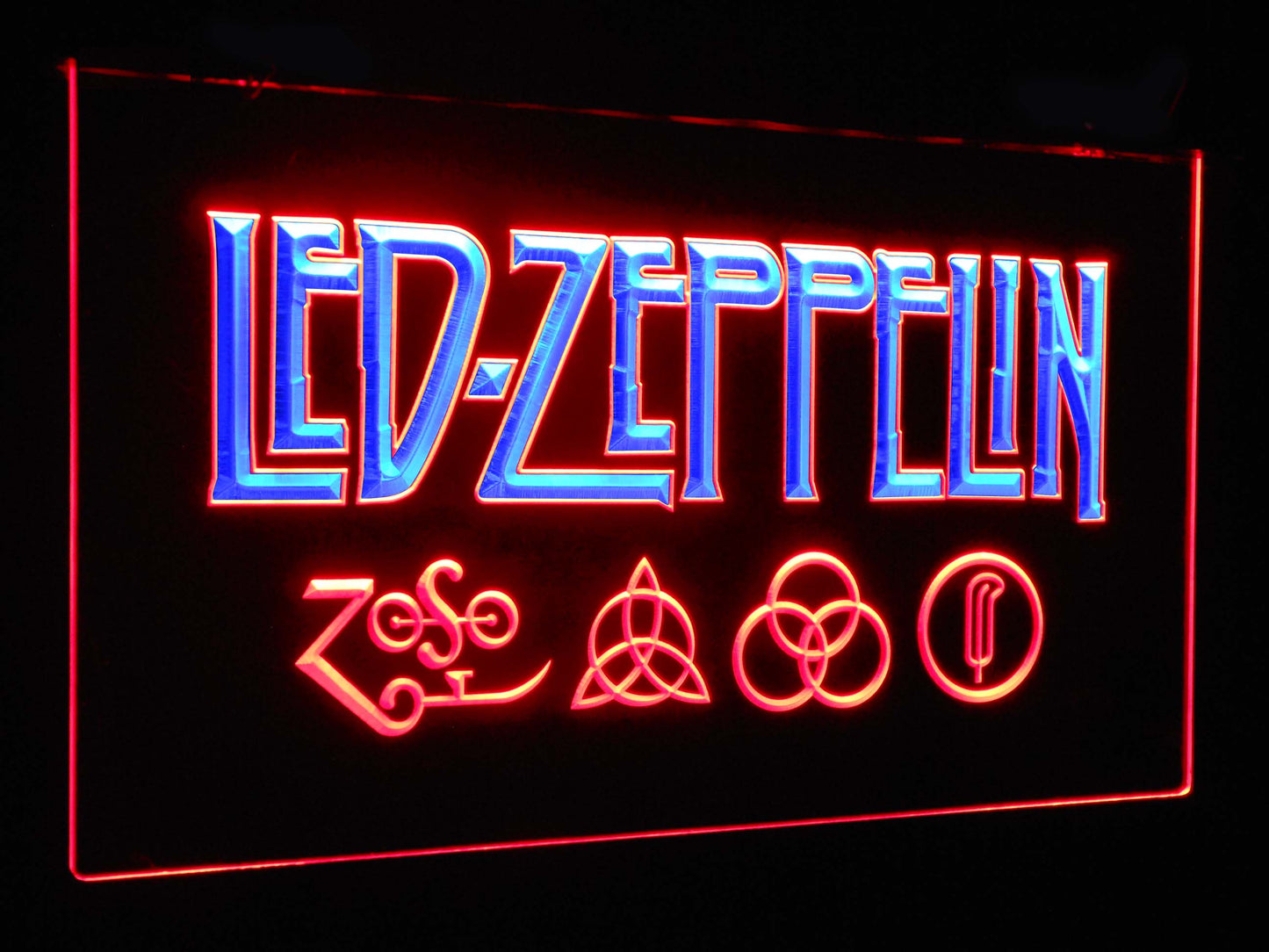 Led Zeppelin Band Music Bar Decoration Gift Dual Color Led Neon Light Signs st6-c0002 by Woody Signs Co. - Handmade Crafted Unique Wooden Creative