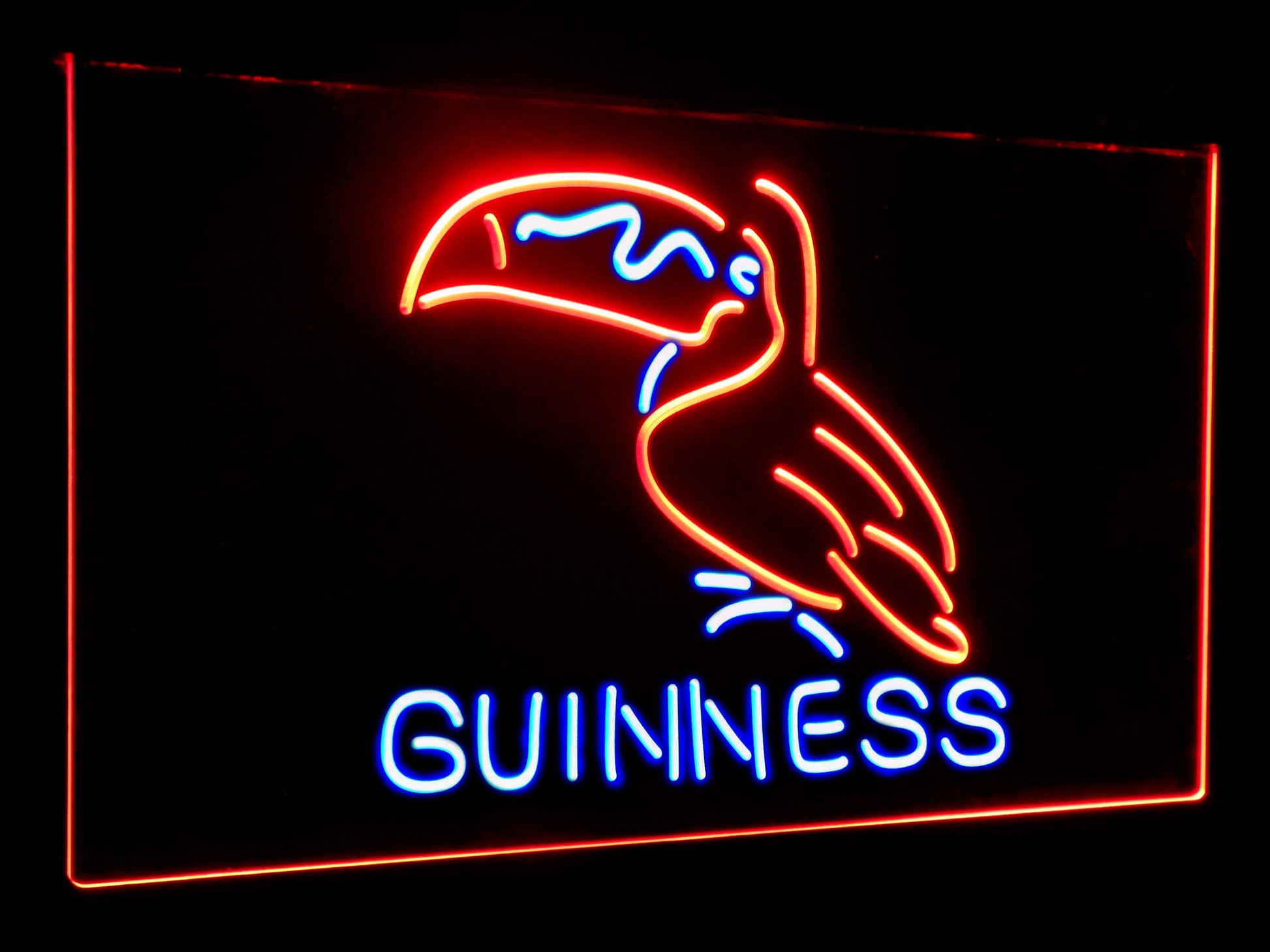 Guinness Toucan Stout Draught  Bar Decor Dual Color Led Neon Light Signs st6-a2120 by Woody Signs Co. - Handmade Crafted Unique Wooden Creative