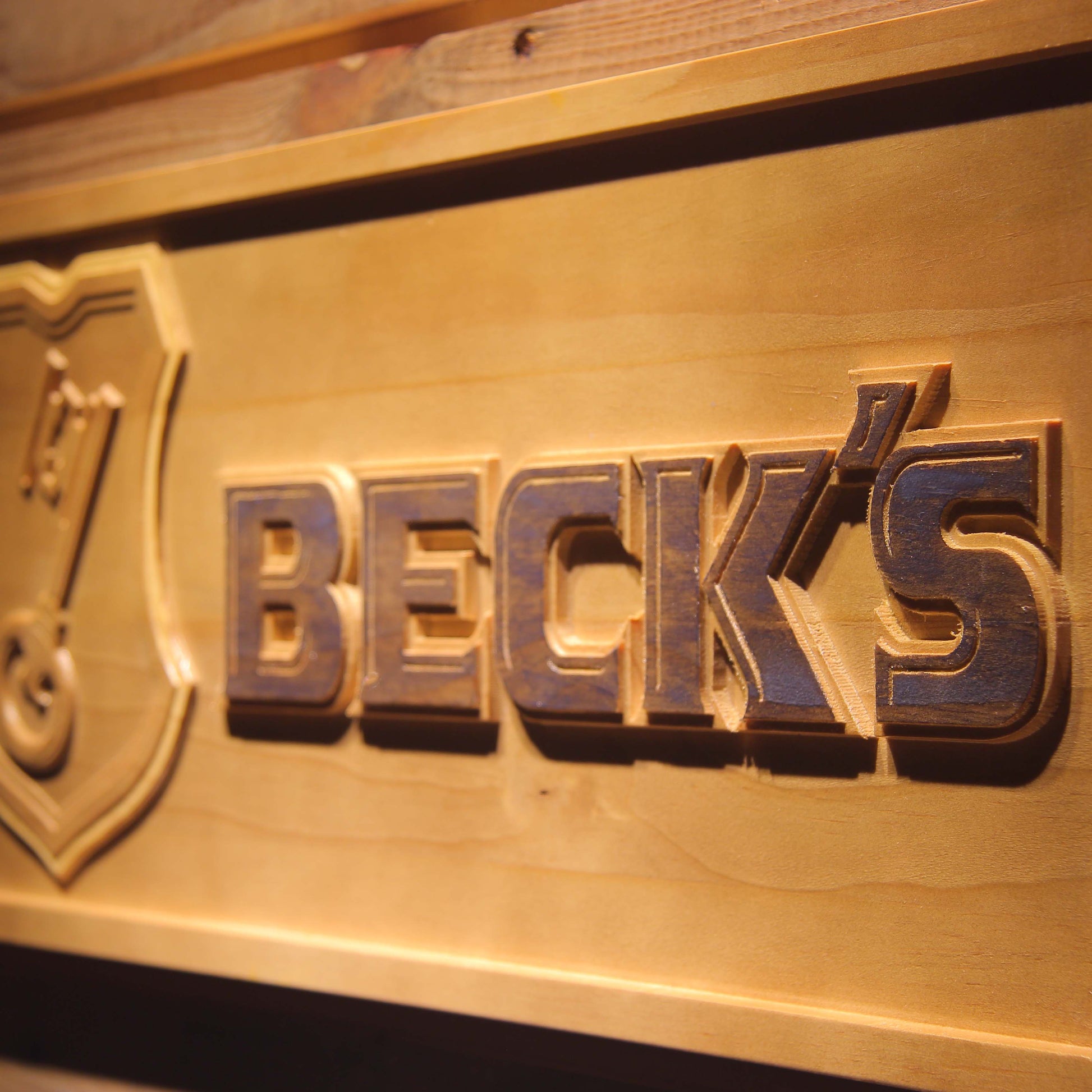 BECK'S  3D Wooden Signs by Woody Signs Co. - Handmade Crafted Unique Wooden Creative