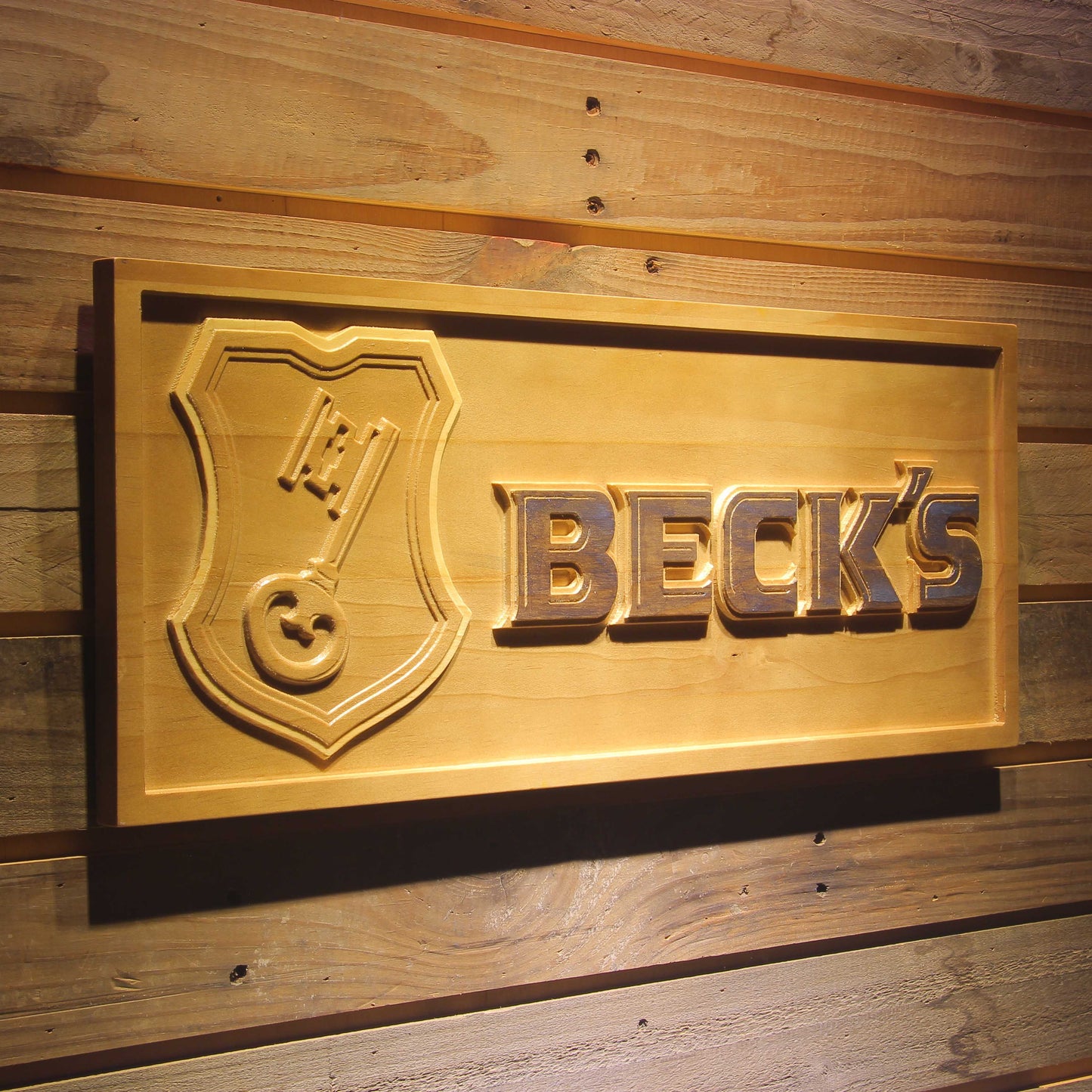 BECK'S  3D Wooden Signs by Woody Signs Co. - Handmade Crafted Unique Wooden Creative