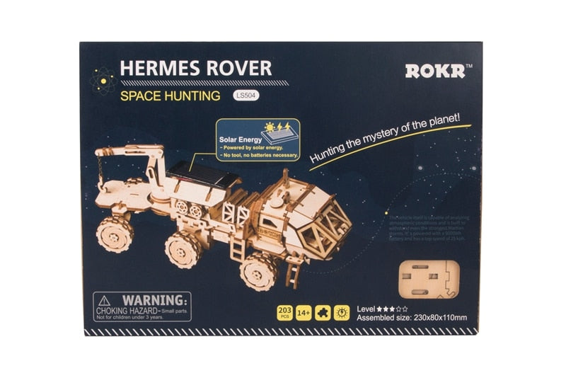 Creative DIY 3D Discovery Rover Moveable Solar Energy Powered   Gift for Child  LS504 (Discovery Rover) by Woody Signs Co. - Handmade Crafted Unique Wooden Creative