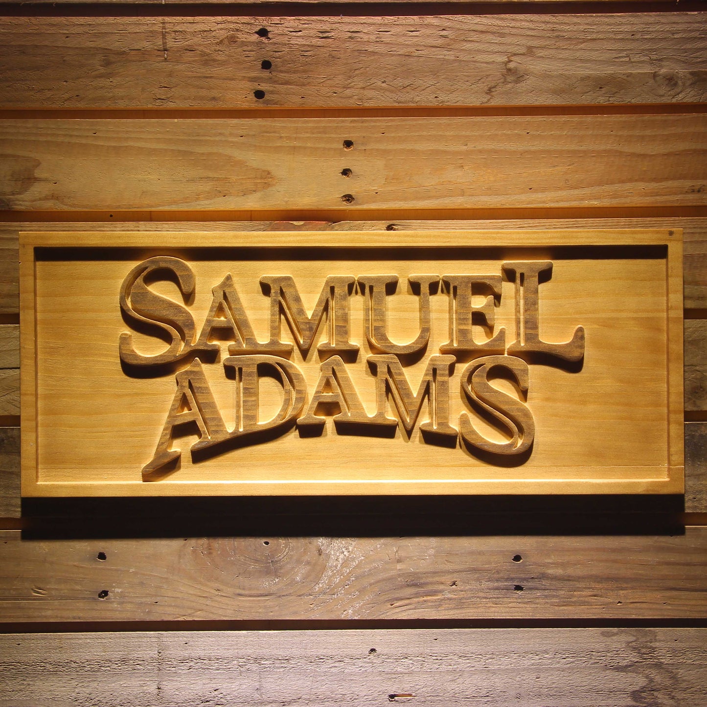 Samuel Adams 3D Wooden Bar Signs by Woody Signs Co. - Handmade Crafted Unique Wooden Creative