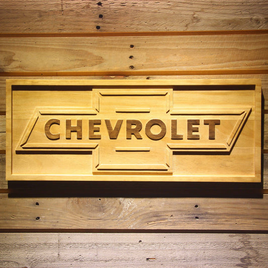 Chevrolet Car 3D Wooden Bar Signs by Woody Signs Co. - Handmade Crafted Unique Wooden Creative