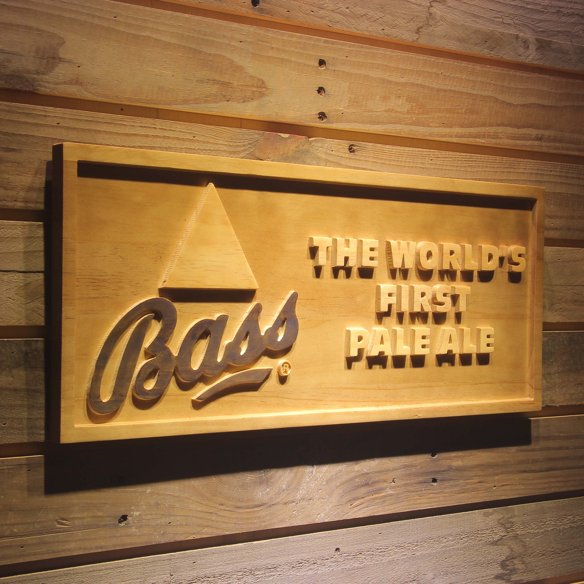 Bass Pale Ale  3D Wooden Signs by Woody Signs Co. - Handmade Crafted Unique Wooden Creative