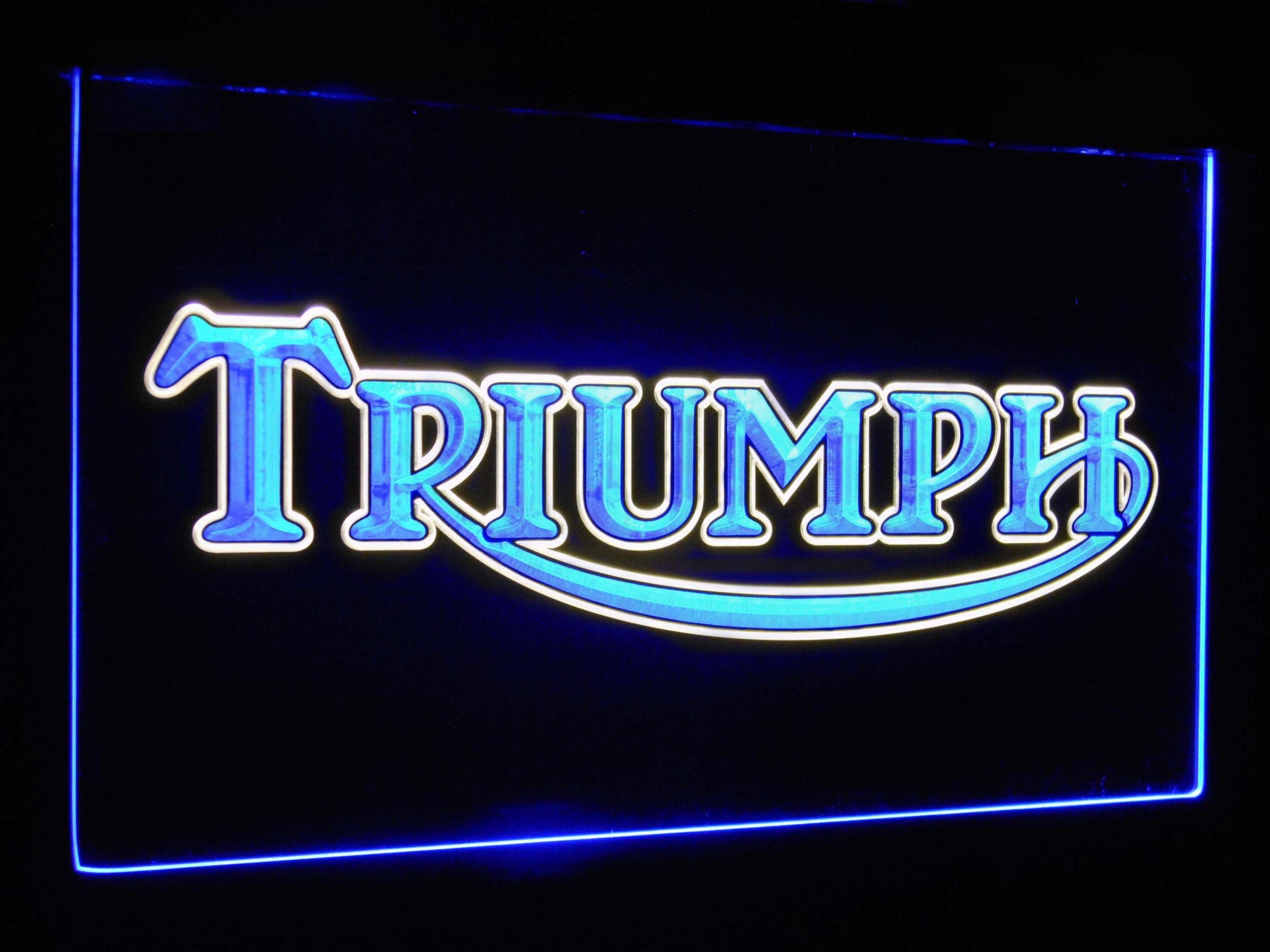 Triumph Car Truck Bar Decoration Gift Dual Color Led Neon Light Signs st6-d0051 by Woody Signs Co. - Handmade Crafted Unique Wooden Creative