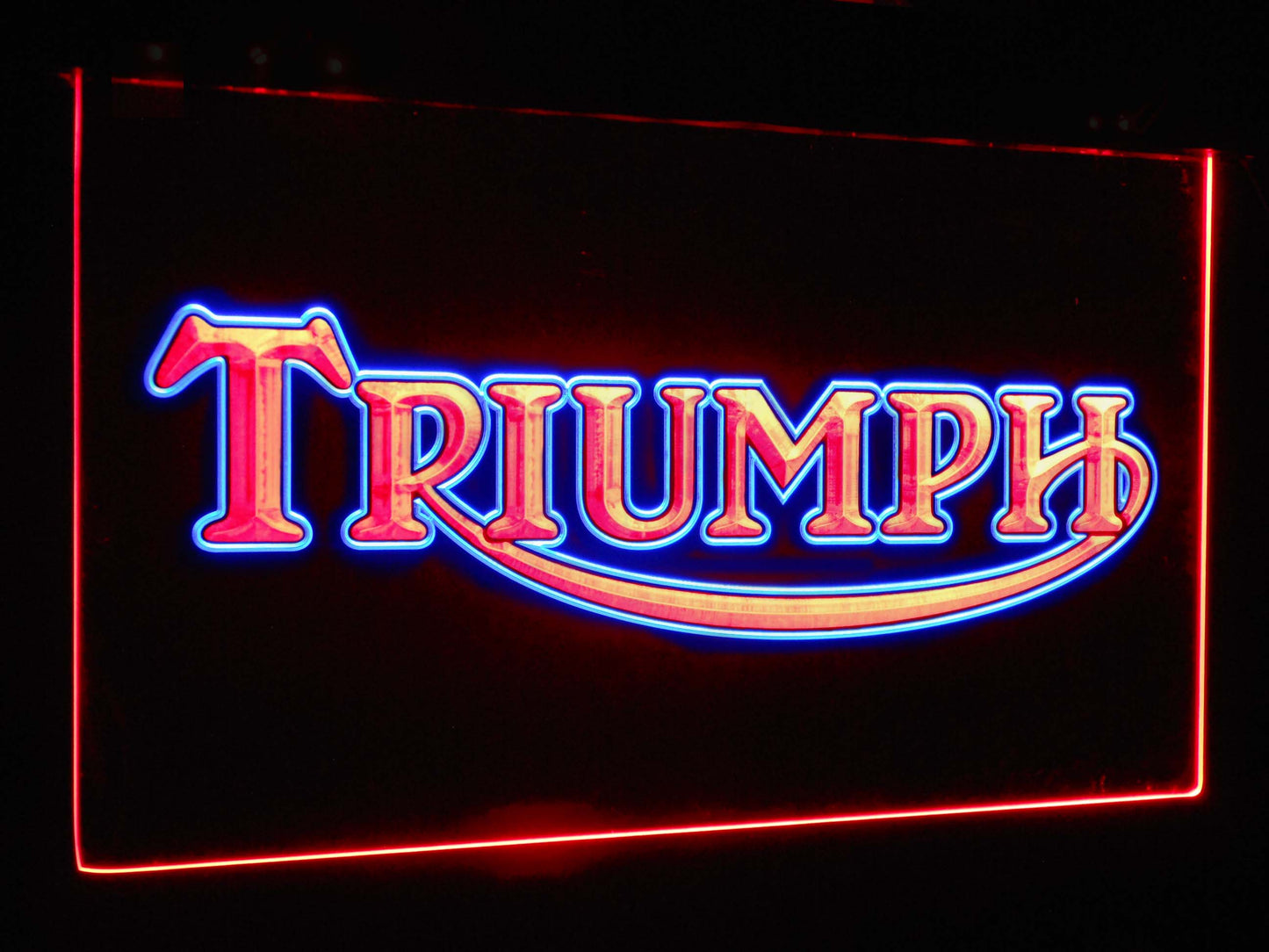 Triumph Car Truck Bar Decoration Gift Dual Color Led Neon Light Signs st6-d0051 by Woody Signs Co. - Handmade Crafted Unique Wooden Creative