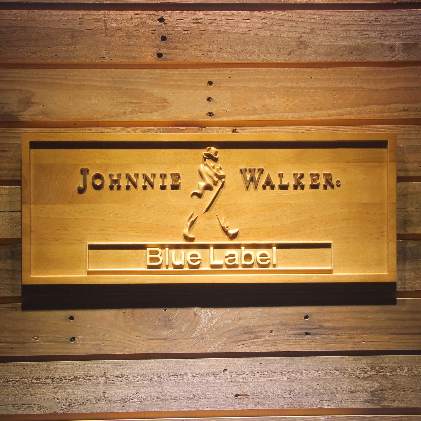 Johnnie Walker Blue Label Bar 3D Wooden Signs by Woody Signs Co. - Handmade Crafted Unique Wooden Creative