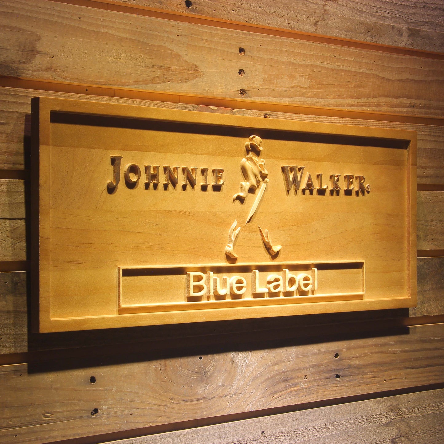 Johnnie Walker Blue Label Bar 3D Wooden Signs by Woody Signs Co. - Handmade Crafted Unique Wooden Creative