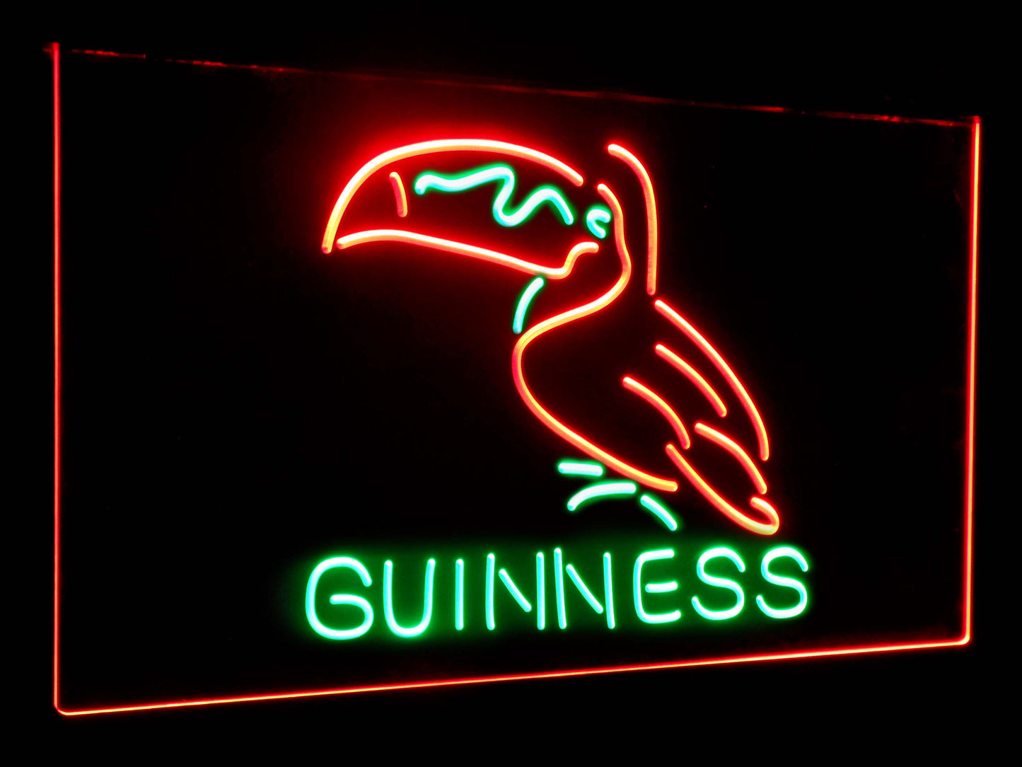 Guinness Toucan Stout Draught  Bar Decor Dual Color Led Neon Light Signs st6-a2120 by Woody Signs Co. - Handmade Crafted Unique Wooden Creative