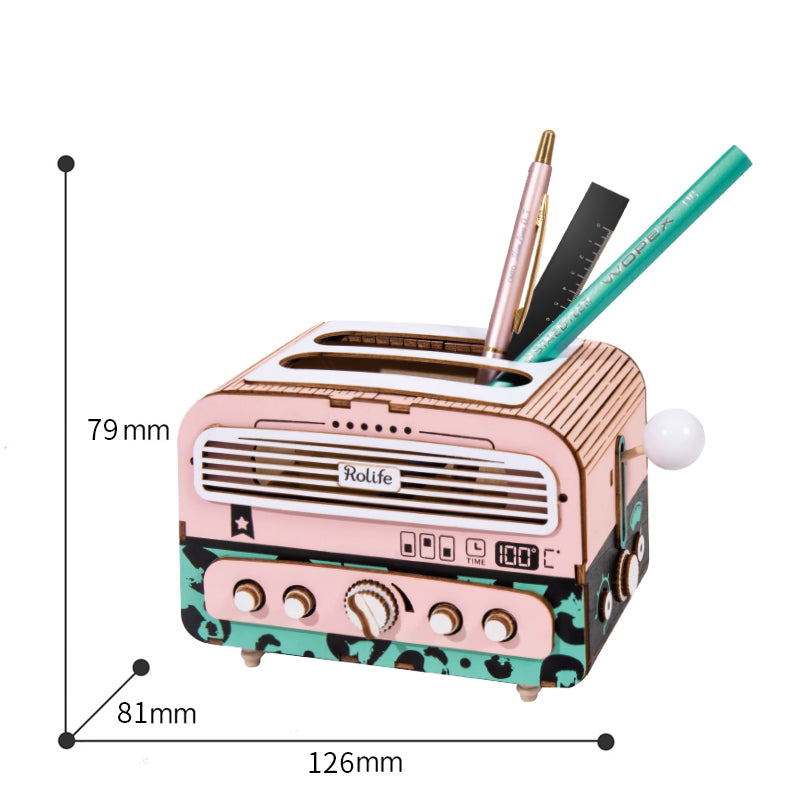 New Arrival DIY Toaster 3D Wooden Puzzle Game Gift&Penholder for Children Friend Popular Toy TG14 (TG14 Toaster) by Woody Signs Co. - Handmade Crafted Unique Wooden Creative