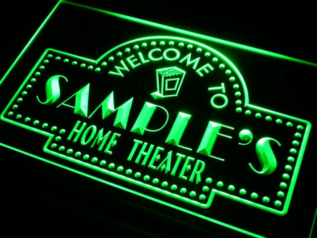 ph Name  Custom Home Theater Bar Neon Light Signs with On/Off Switch 7 Colors 4 Sizes by Woody Signs Co. - Handmade Crafted Unique Wooden Creative