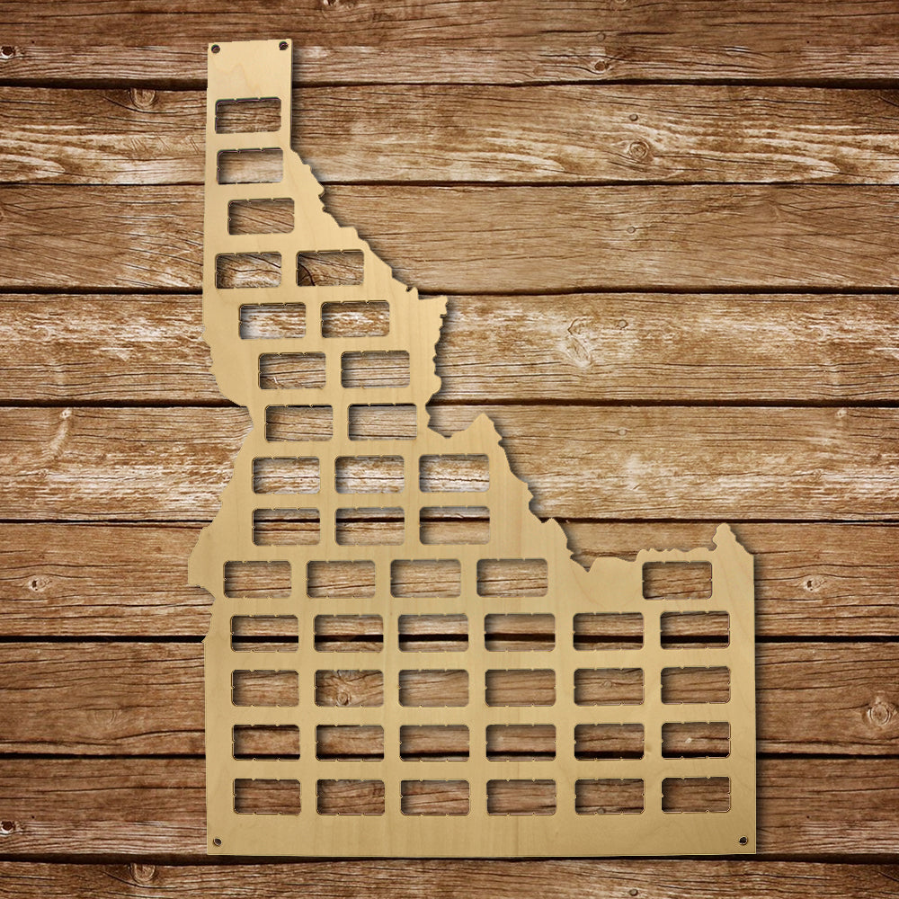 Idaho State  Cork Map Wooden Display Wall Map The Gem State   Cork Holder Bottle Corks Trap Hanger Home Bar by Woody Signs Co. - Handmade Crafted Unique Wooden Creative