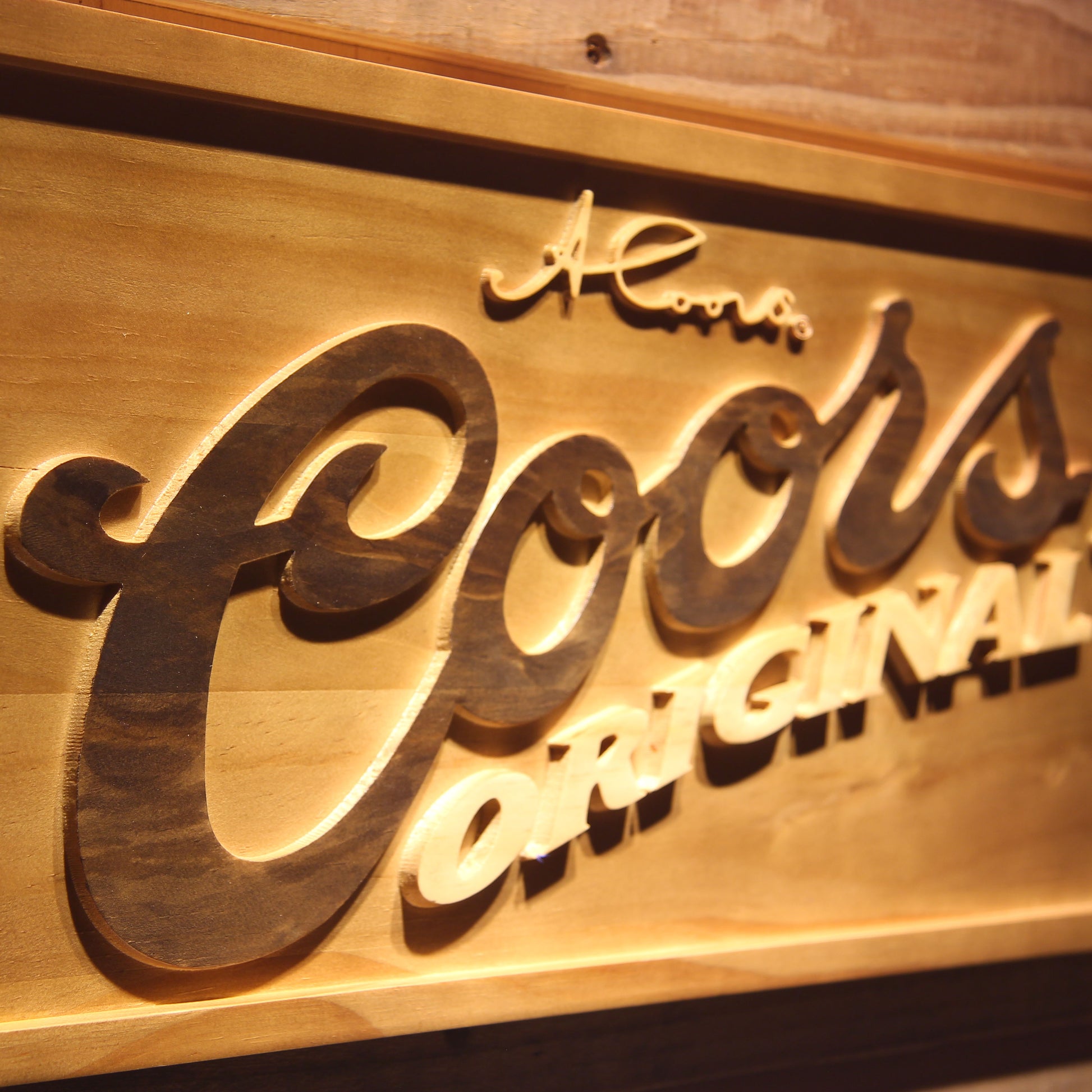 Coors Original  3D Wooden Bar Signs by Woody Signs Co. - Handmade Crafted Unique Wooden Creative
