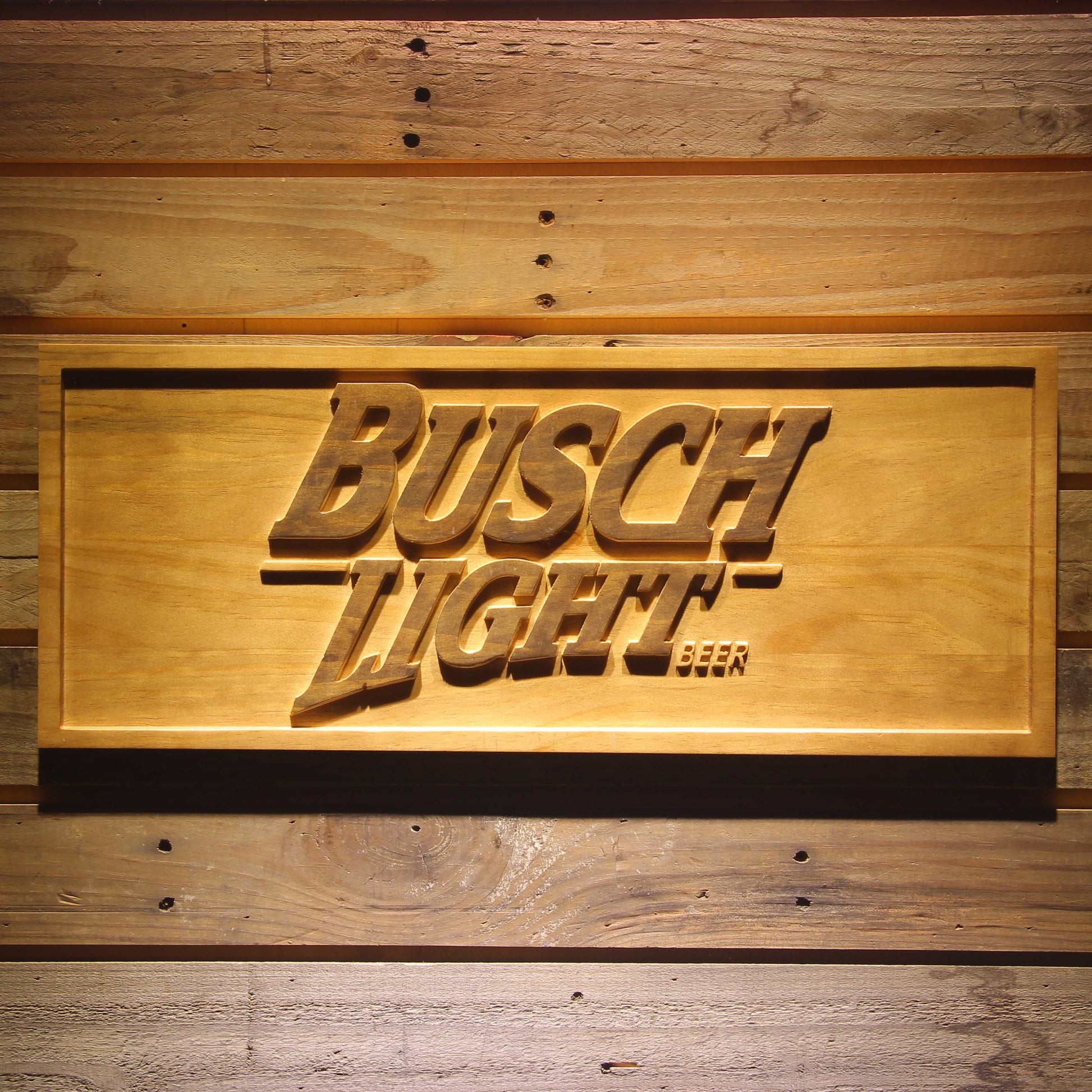 Busch Light  3D Wooden Signs by Woody Signs Co. - Handmade Crafted Unique Wooden Creative
