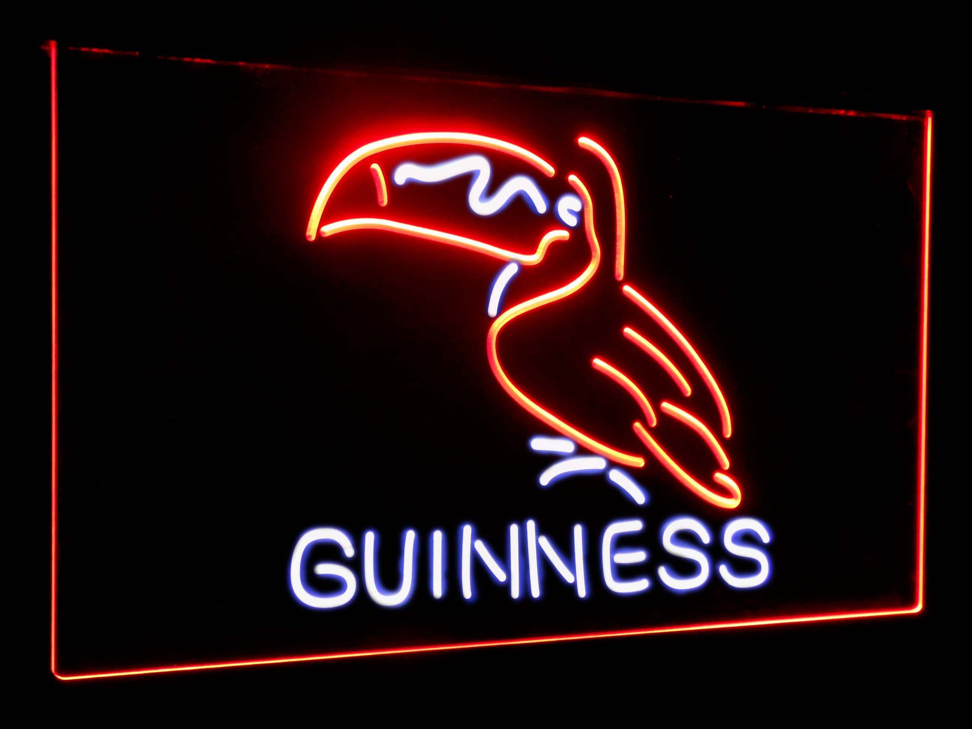 Guinness Toucan Stout Draught  Bar Decor Dual Color Led Neon Light Signs st6-a2120 by Woody Signs Co. - Handmade Crafted Unique Wooden Creative