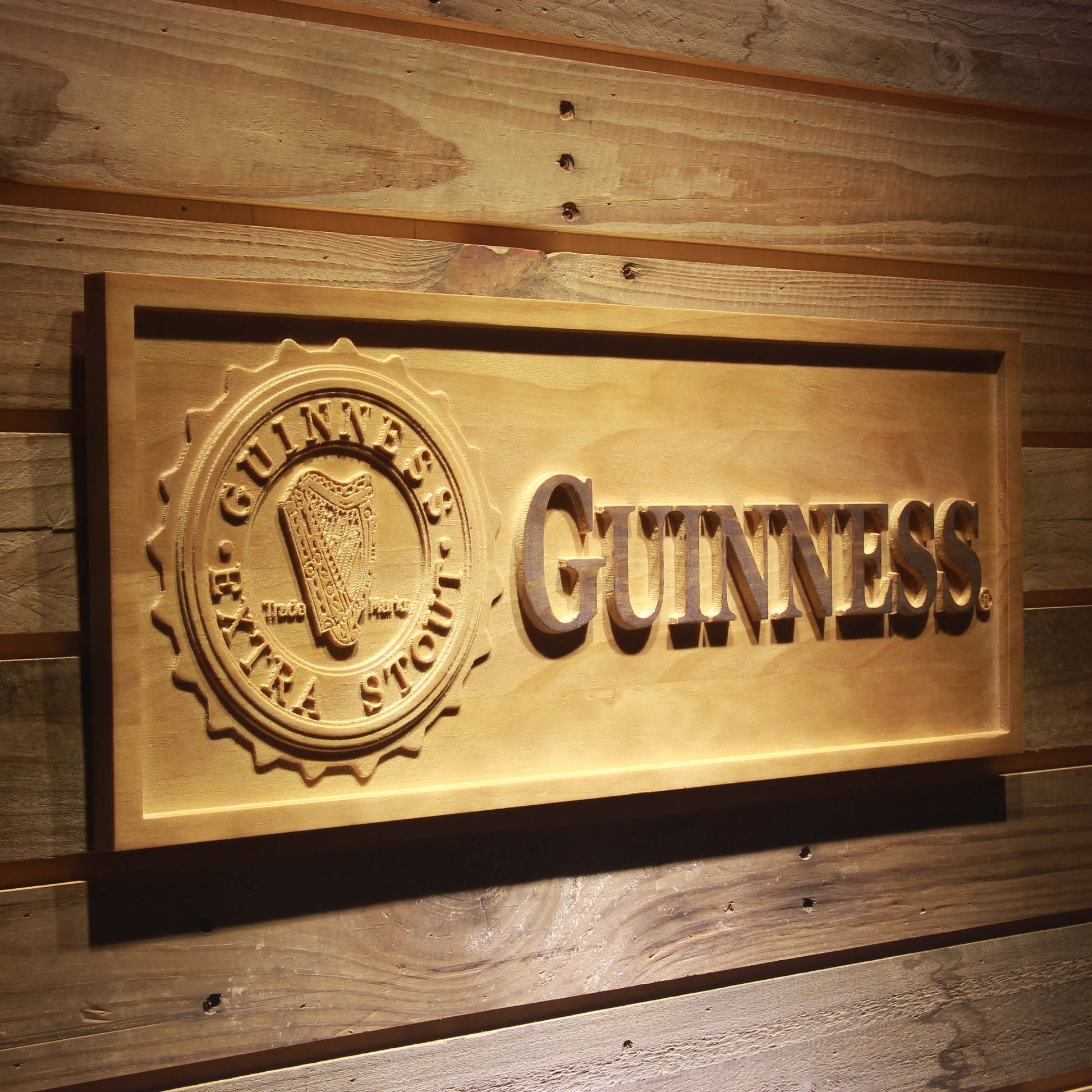 Guinness Extra Stout  3D Wooden Signs by Woody Signs Co. - Handmade Crafted Unique Wooden Creative
