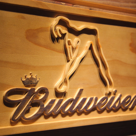 Budweiser Exotic Dancer Stripper Bar 3D Wooden Signs by Woody Signs Co. - Handmade Crafted Unique Wooden Creative
