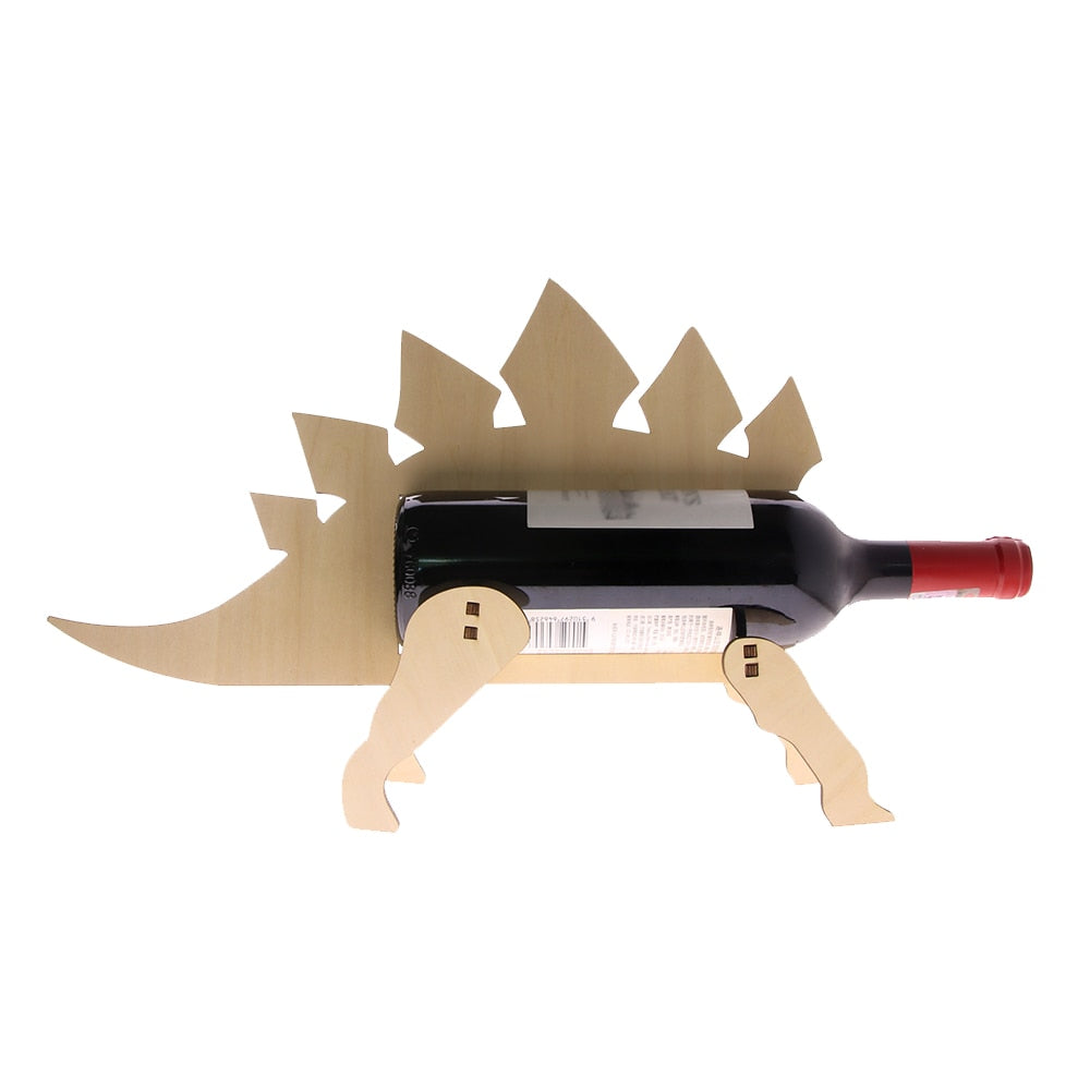 Stegosaurus  Bottle Holder Wooden Dinosaur  Rack Modern  Storage Minimalist   For  Lover by Woody Signs Co. - Handmade Crafted Unique Wooden Creative