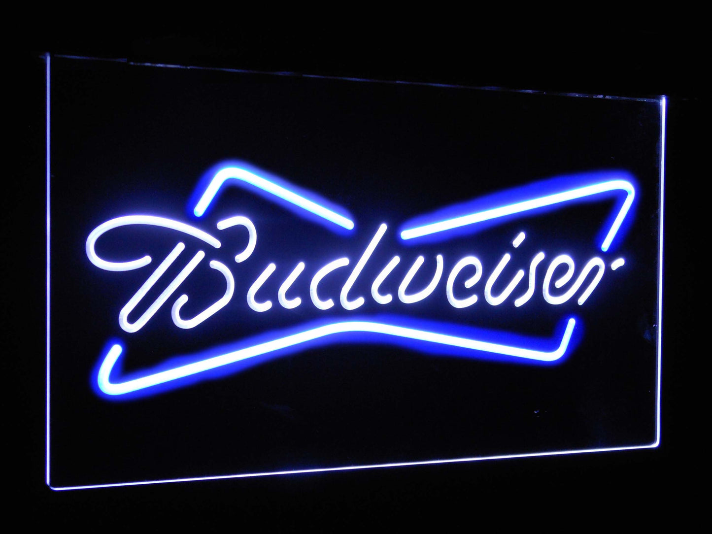 Budweiser Classic  Bar Decoration Gift Dual Color Led Neon Light Signs st6-a2009 by Woody Signs Co. - Handmade Crafted Unique Wooden Creative