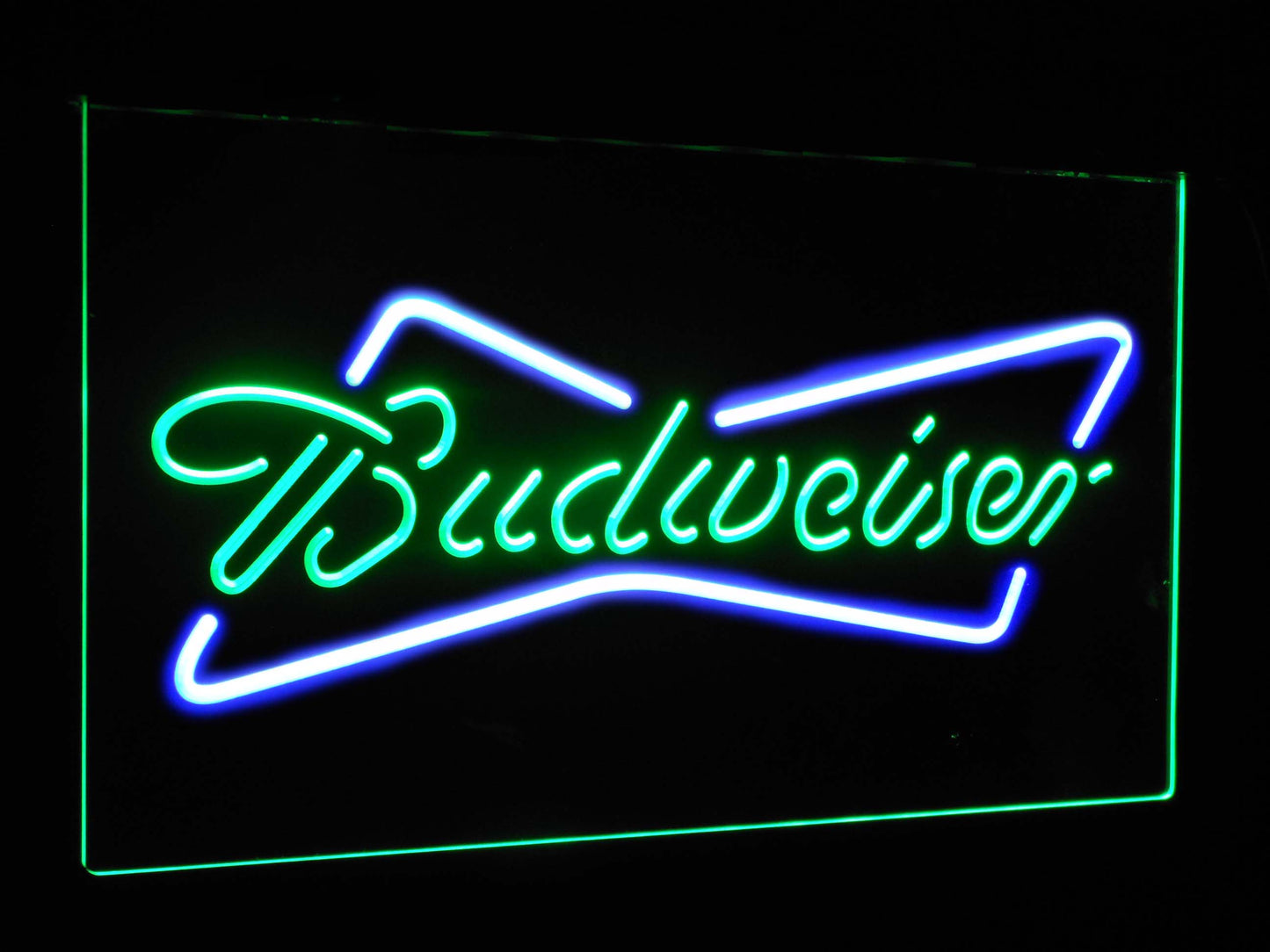 Budweiser Classic  Bar Decoration Gift Dual Color Led Neon Light Signs st6-a2009 by Woody Signs Co. - Handmade Crafted Unique Wooden Creative