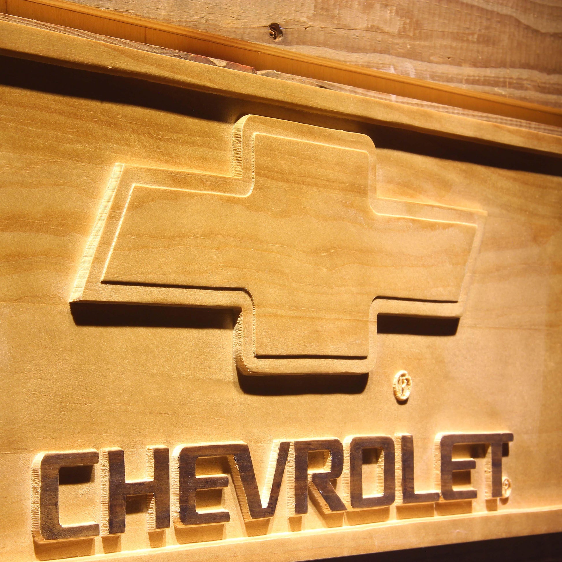 Chevrolet  3D Wooden Bar Signs by Woody Signs Co. - Handmade Crafted Unique Wooden Creative