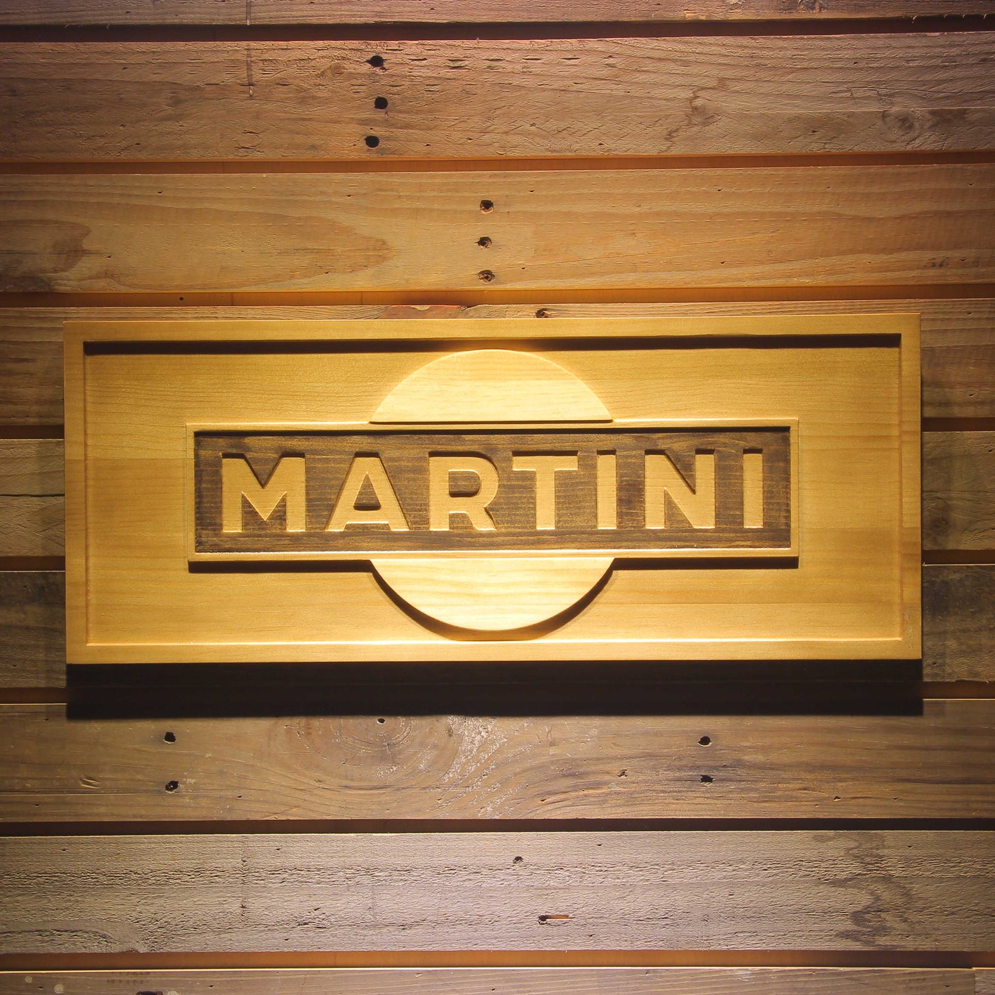 Martini  3D Wooden Bar Signs by Woody Signs Co. - Handmade Crafted Unique Wooden Creative