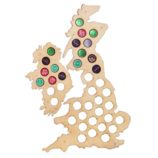 UK  Cap Map Bottle Cap Holder Collection  Art United Kingdom  Cap Map Display Great Britain Wood Map  Lover by Woody Signs Co. - Handmade Crafted Unique Wooden Creative