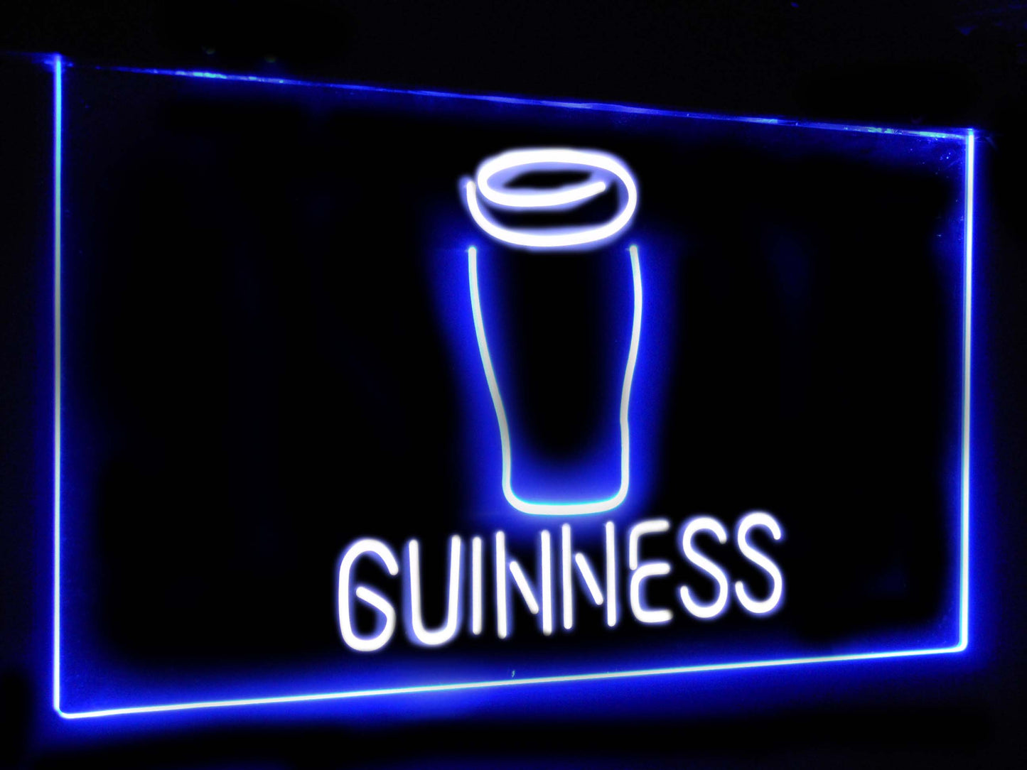 Guinness Glass  on tap Bar Decor Dual Color Led Neon Light Signs st6-a2045 by Woody Signs Co. - Handmade Crafted Unique Wooden Creative