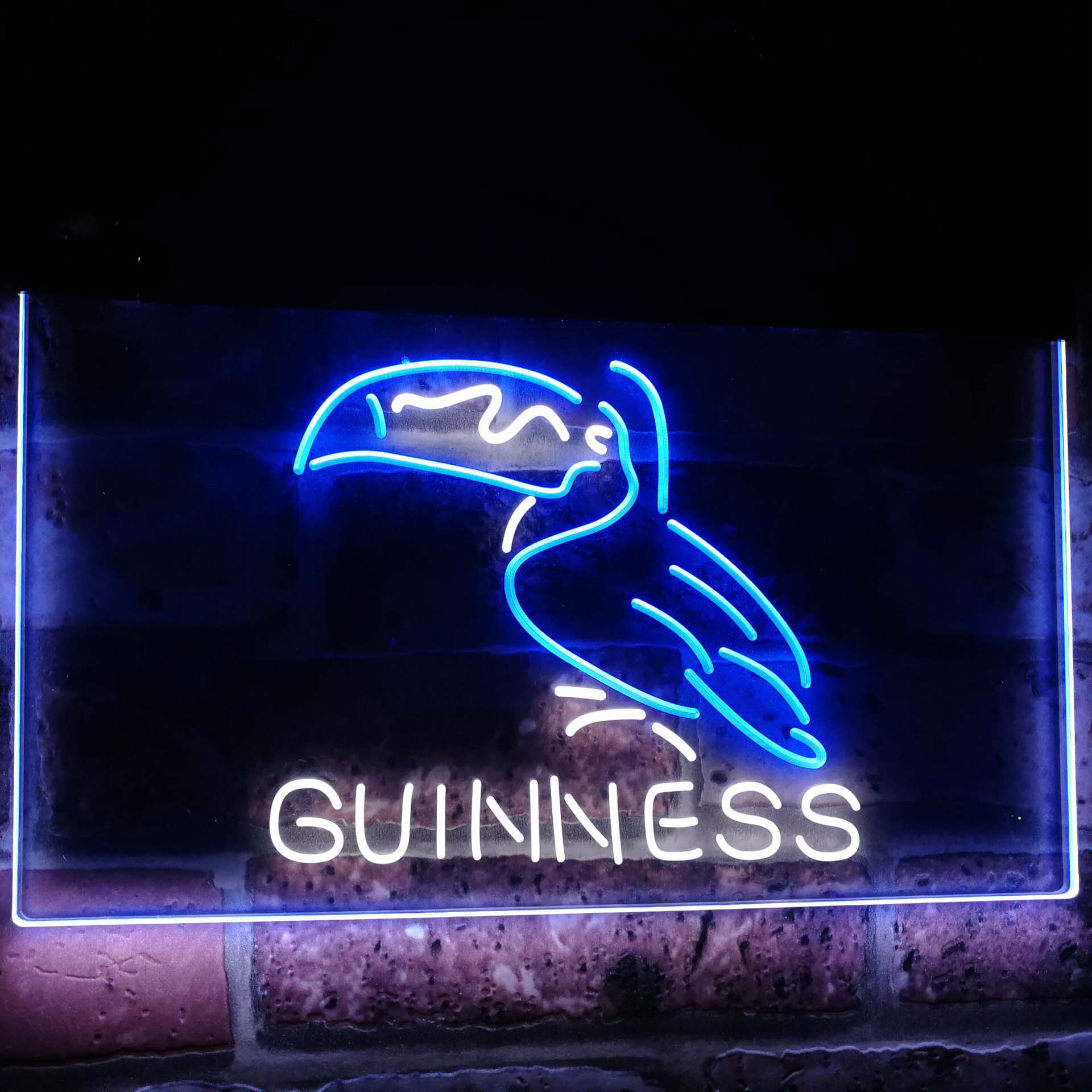 Guinness Toucan Stout Draught  Bar Decor Dual Color Led Neon Light Signs st6-a2120 by Woody Signs Co. - Handmade Crafted Unique Wooden Creative