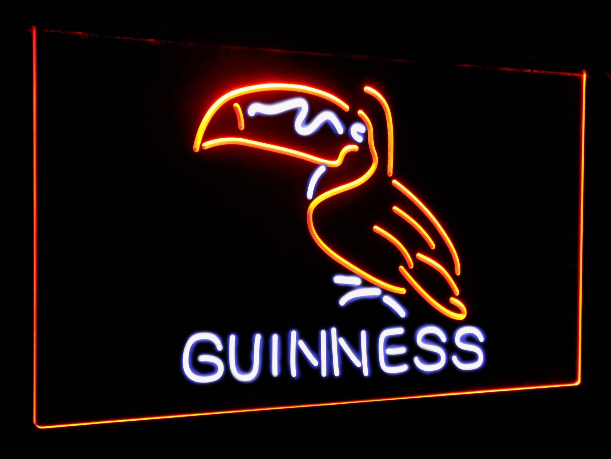 Guinness Toucan Stout Draught  Bar Decor Dual Color Led Neon Light Signs st6-a2120 by Woody Signs Co. - Handmade Crafted Unique Wooden Creative