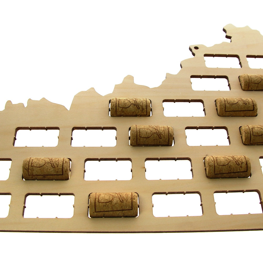Kentucky of the United States  Cork Map Rustic Kentucky Sign  Cork  Wood Cutout Multiple Sizes Cork Holder by Woody Signs Co. - Handmade Crafted Unique Wooden Creative