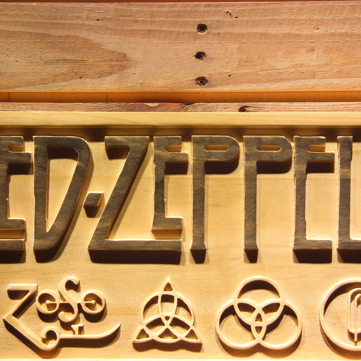 LED Zeppelin  3D Wooden Bar Signs by Woody Signs Co. - Handmade Crafted Unique Wooden Creative