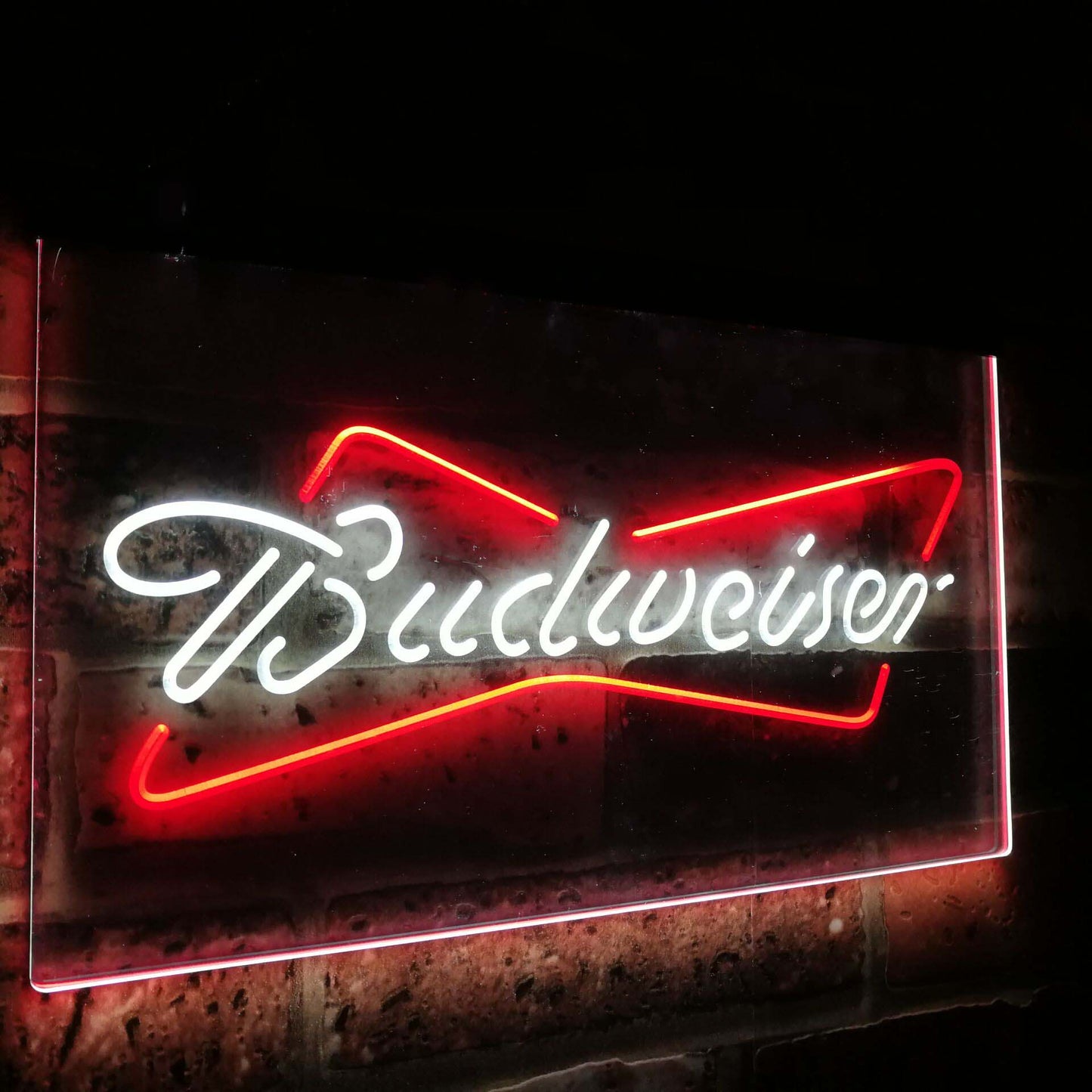 Budweiser Classic  Bar Decoration Gift Dual Color Led Neon Light Signs st6-a2009 by Woody Signs Co. - Handmade Crafted Unique Wooden Creative