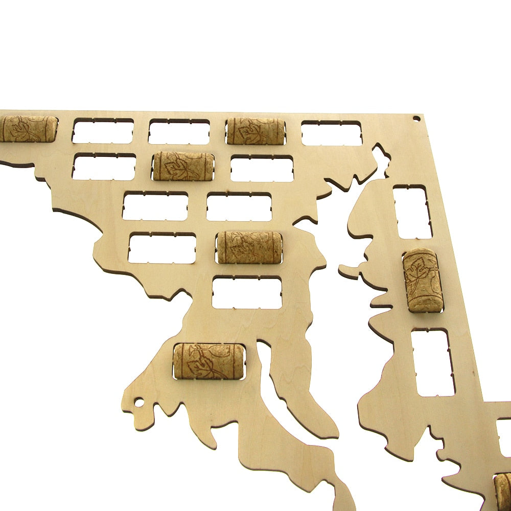 Maryland Custom-made  Cork Map USA State  Sign State Map of Maryland    I Love Maryland Map by Woody Signs Co. - Handmade Crafted Unique Wooden Creative