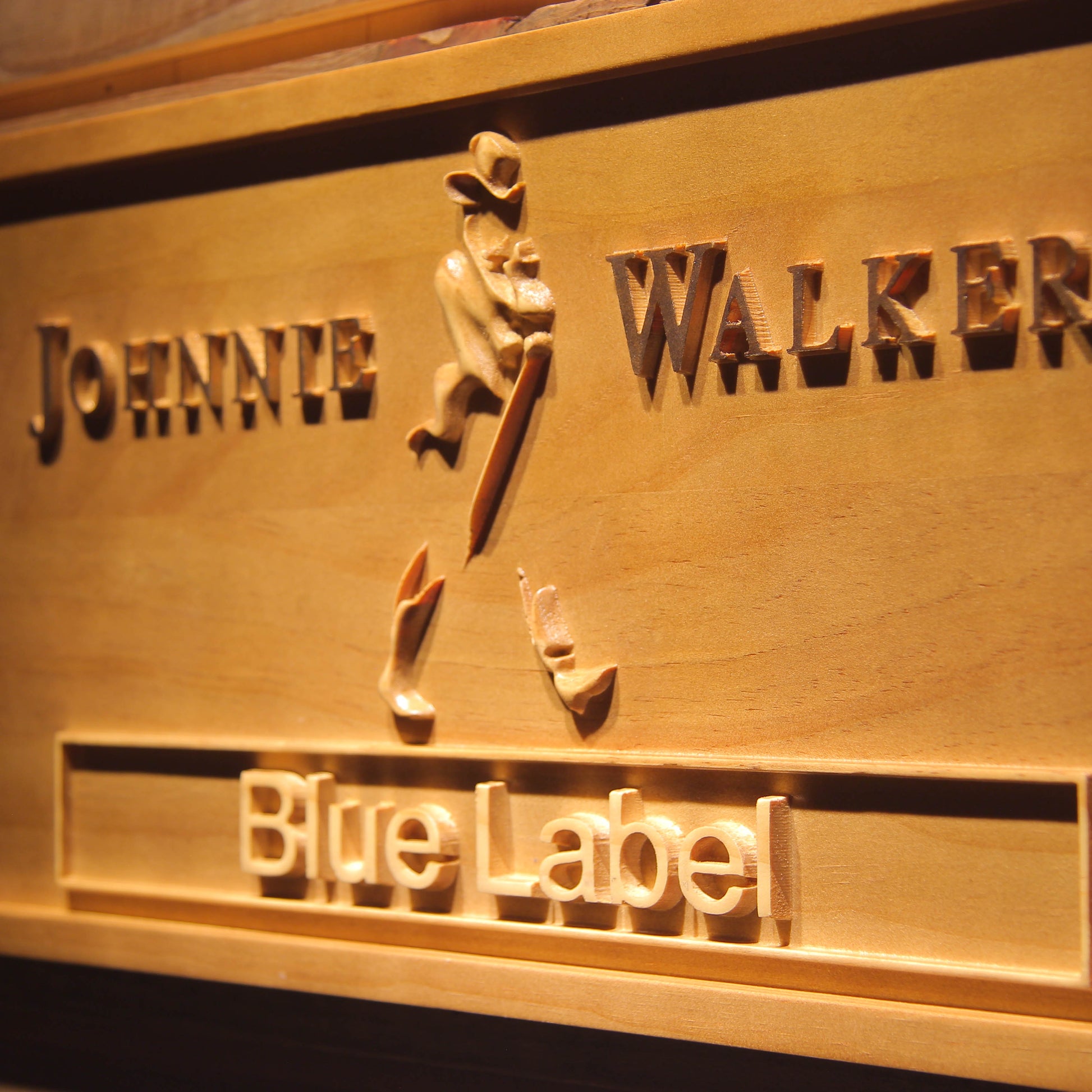 Johnnie Walker Blue Label Bar 3D Wooden Signs by Woody Signs Co. - Handmade Crafted Unique Wooden Creative