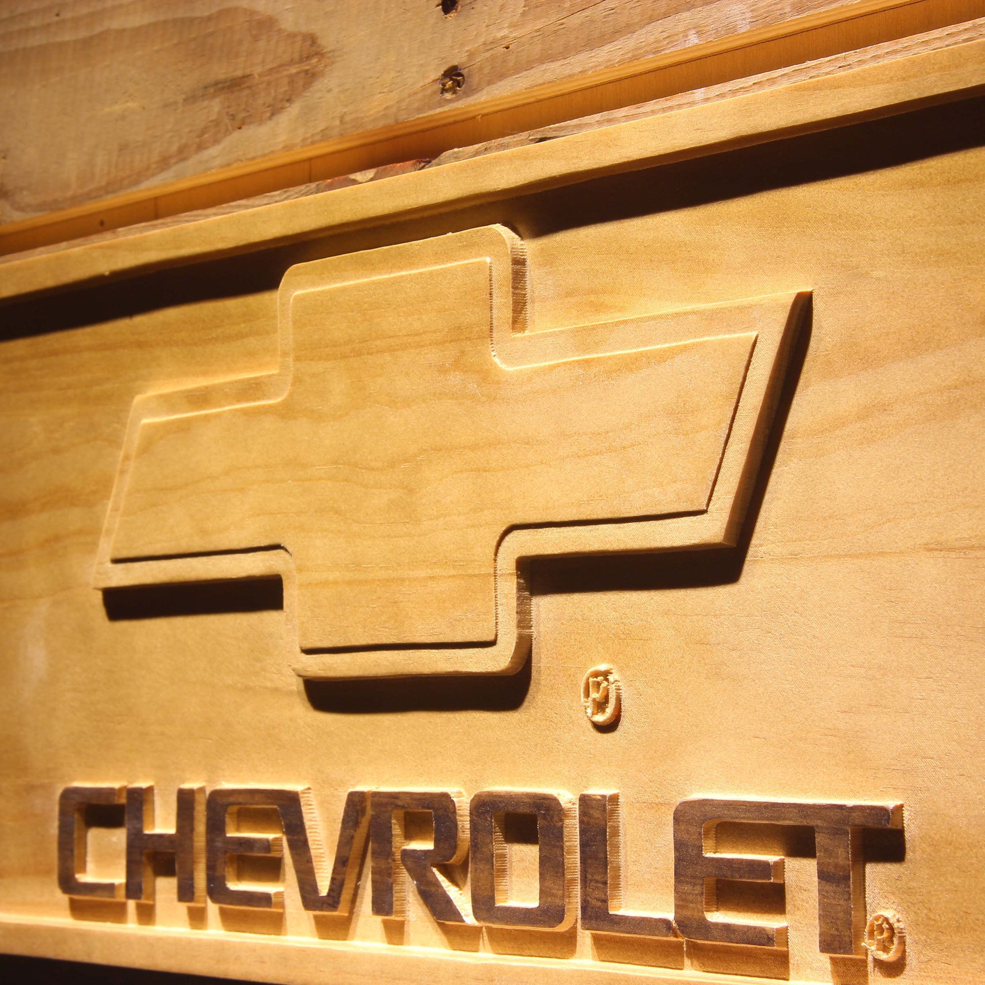 Chevrolet  3D Wooden Bar Signs by Woody Signs Co. - Handmade Crafted Unique Wooden Creative