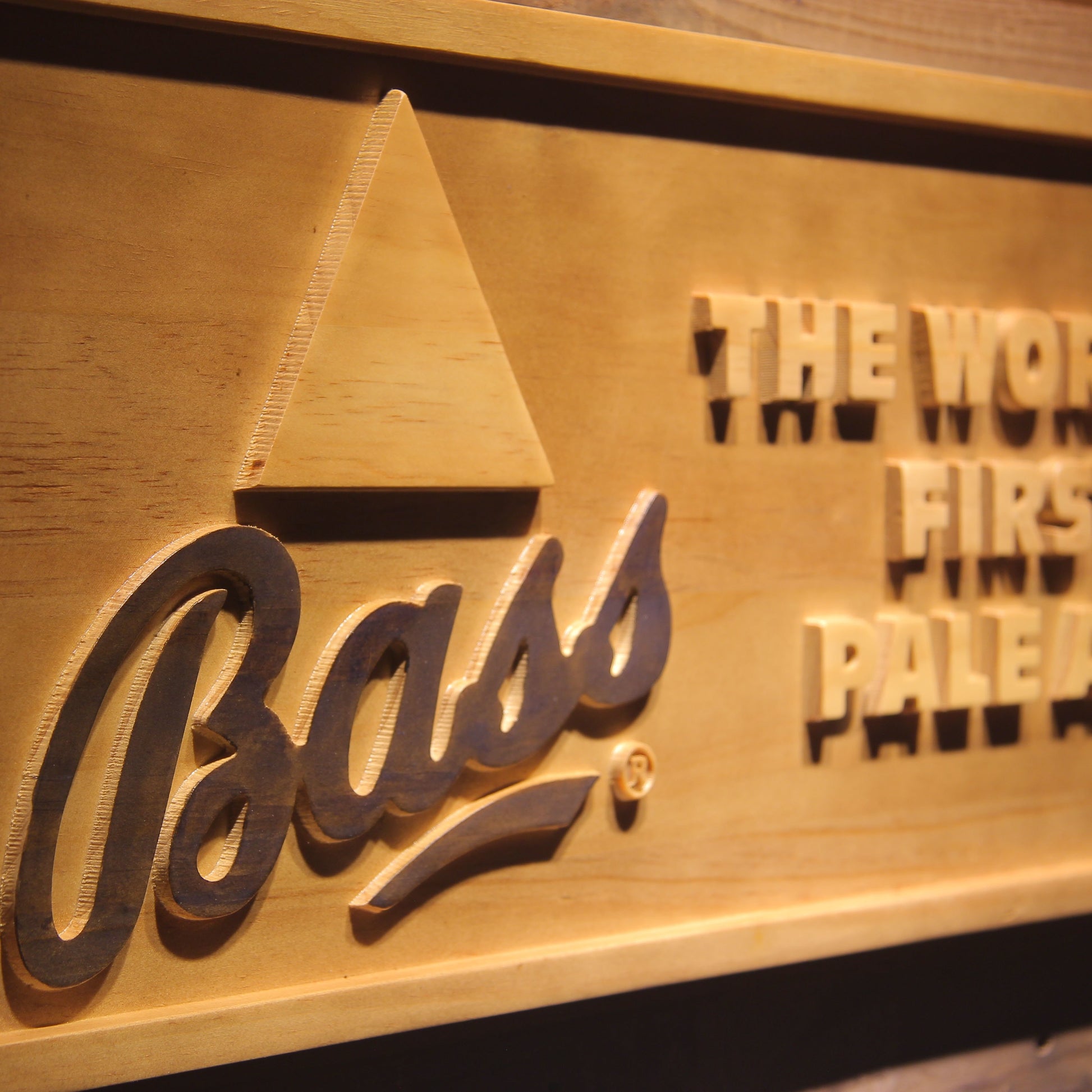 Bass Pale Ale  3D Wooden Signs by Woody Signs Co. - Handmade Crafted Unique Wooden Creative