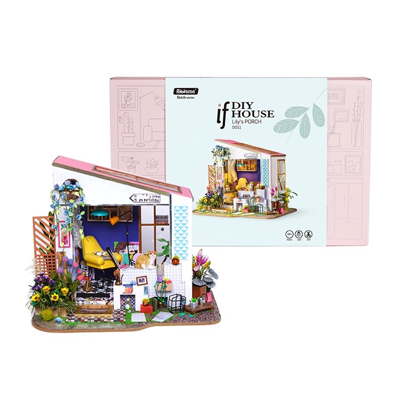 New DIY Lily's Porch with Furniture   Miniature Wooden Doll House    DG11 (Lily porch) by Woody Signs Co. - Handmade Crafted Unique Wooden Creative