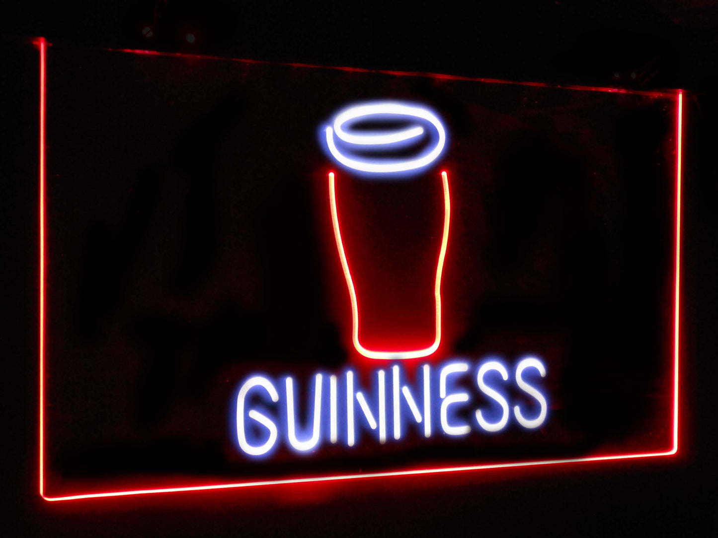 Guinness Glass  on tap Bar Decor Dual Color Led Neon Light Signs st6-a2045 by Woody Signs Co. - Handmade Crafted Unique Wooden Creative