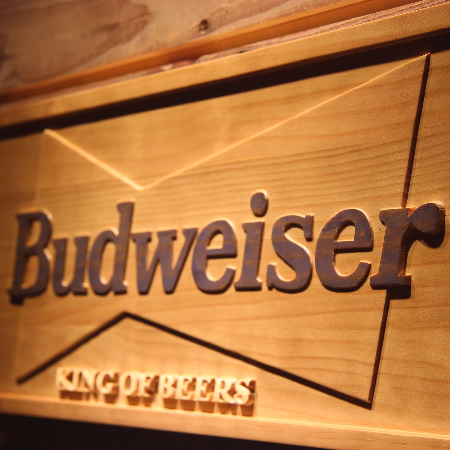 Budweiser King of  3D Wooden Signs by Woody Signs Co. - Handmade Crafted Unique Wooden Creative