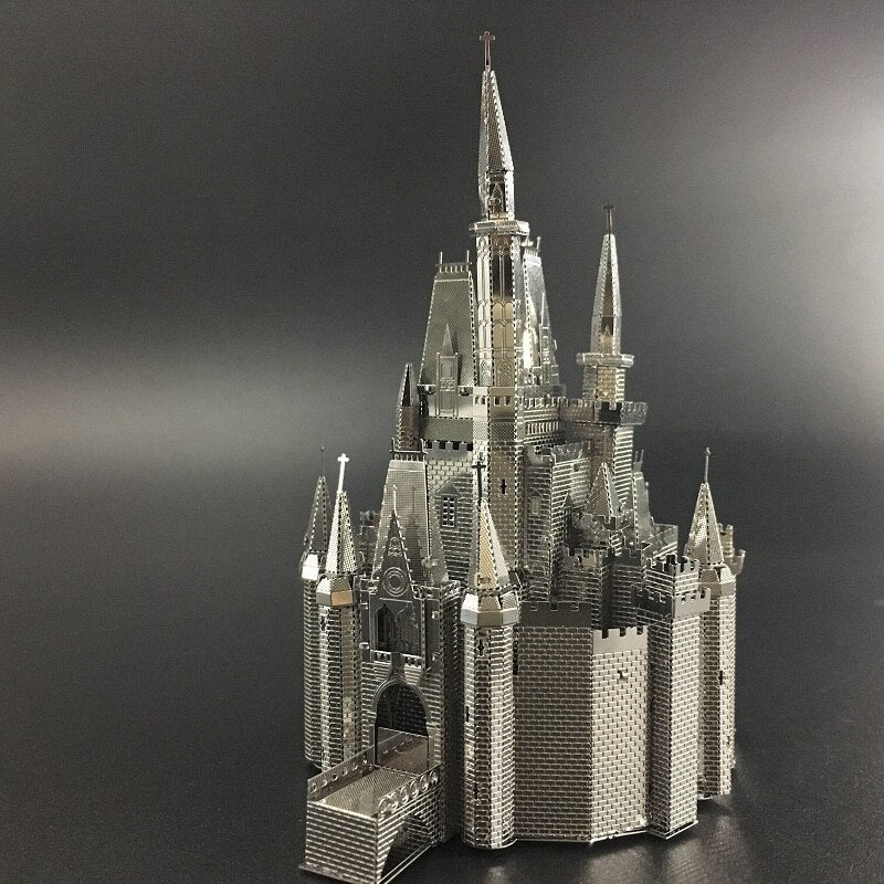 3D Metal model kit Cinderella Castle Building  Model DIY 3D by Woody Signs Co. - Handmade Crafted Unique Wooden Creative